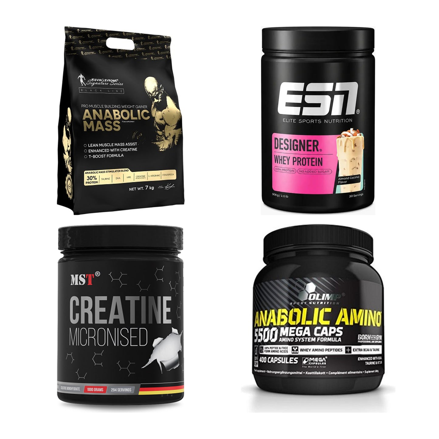 Masseaufbau für Fortgeschrittene: Kevin Levrone Anabolic + 3 weitere – alle enthaltenen Artikel