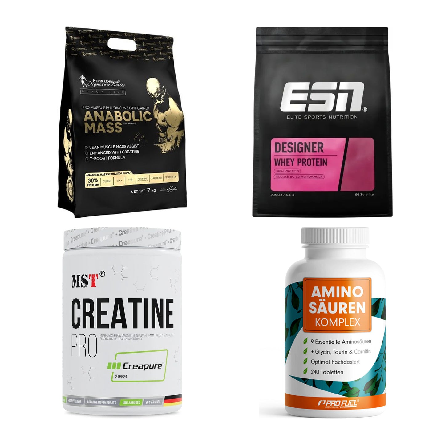 Masseaufbau für Fortgeschrittene: Kevin Levrone Anabolic + 3 weitere – alle enthaltenen Artikel