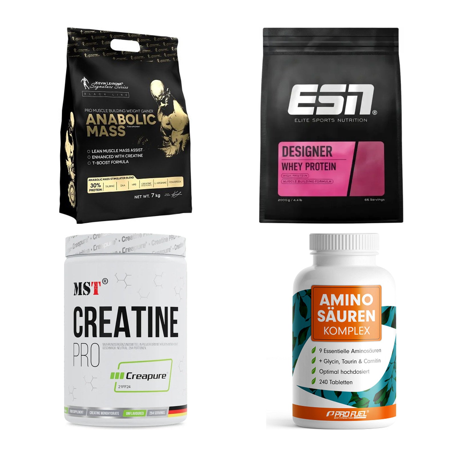 Masseaufbau für Fortgeschrittene: Kevin Levrone Anabolic + 3 weitere – alle enthaltenen Artikel