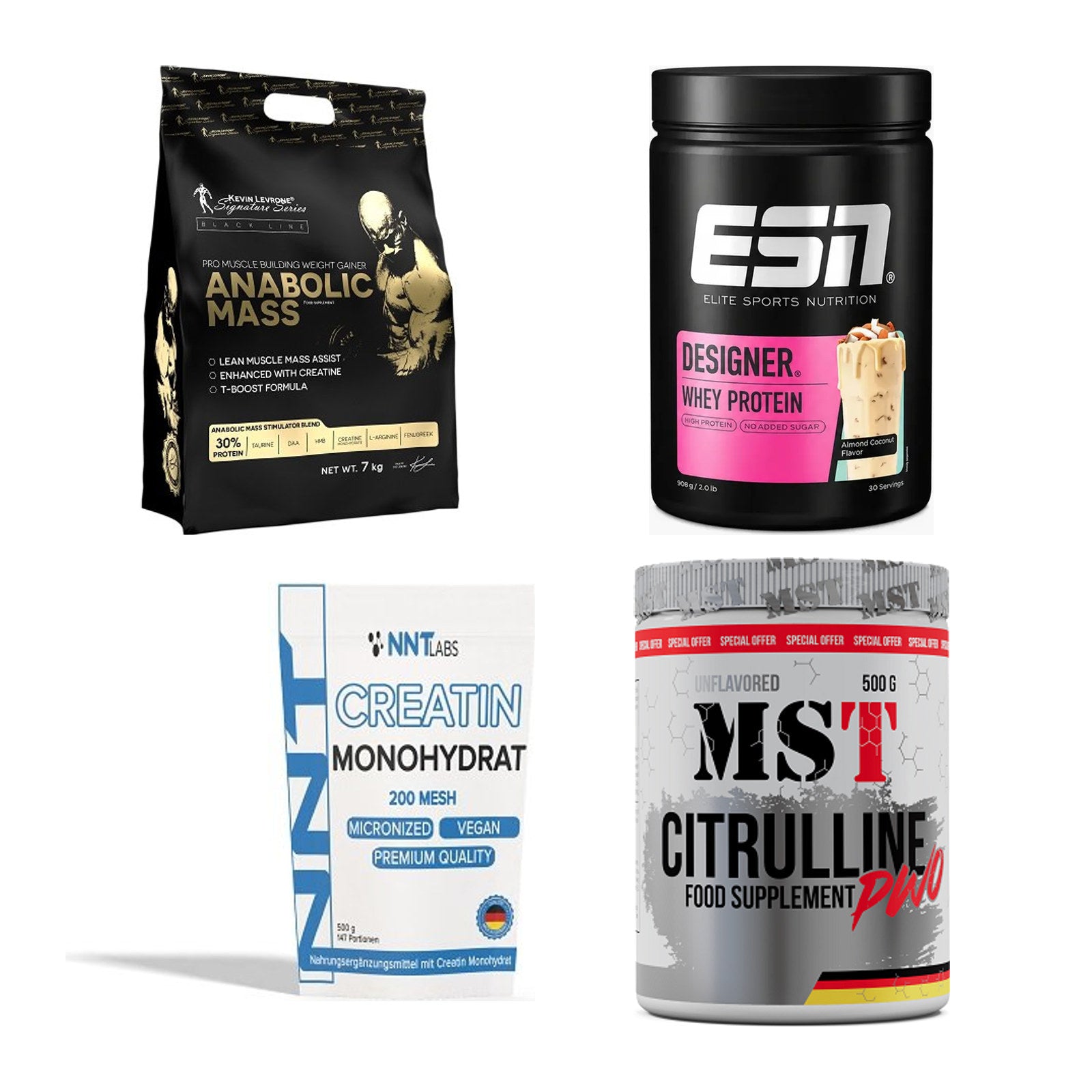 Masseaufbau für Fortgeschrittene: Kevin Levrone Anabolic + 3 weitere – alle enthaltenen Artikel
