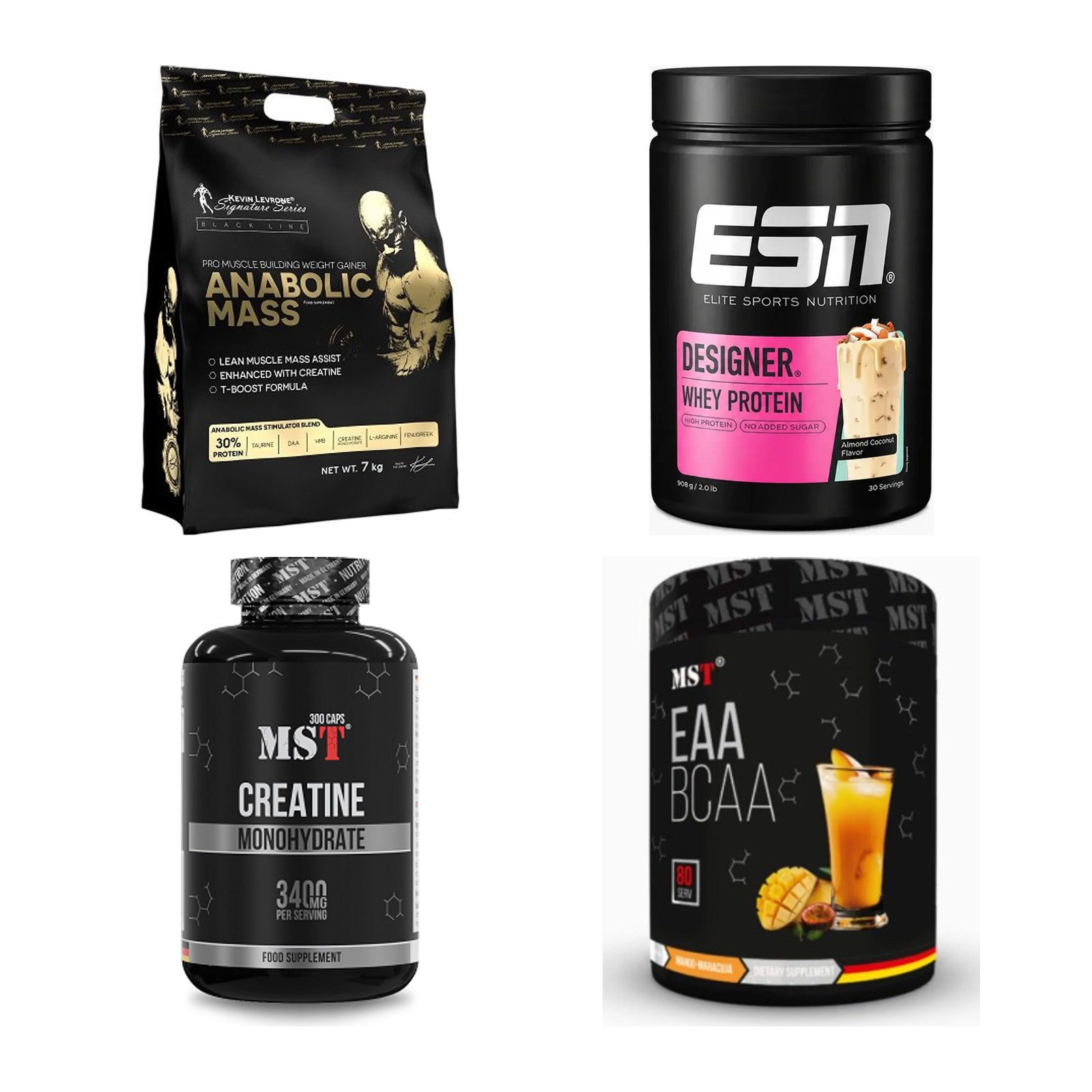 Masseaufbau für Fortgeschrittene: Kevin Levrone Anabolic + 3 weitere – alle enthaltenen Artikel