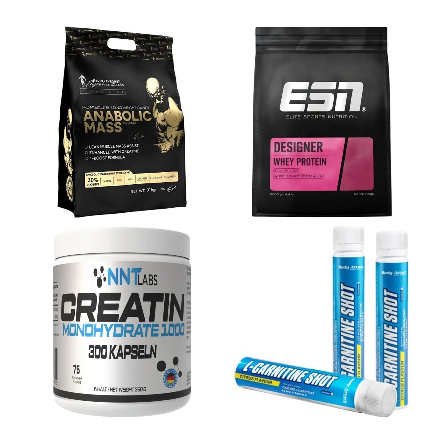Masseaufbau für Fortgeschrittene: Kevin Levrone Anabolic + 3 weitere – alle enthaltenen Artikel