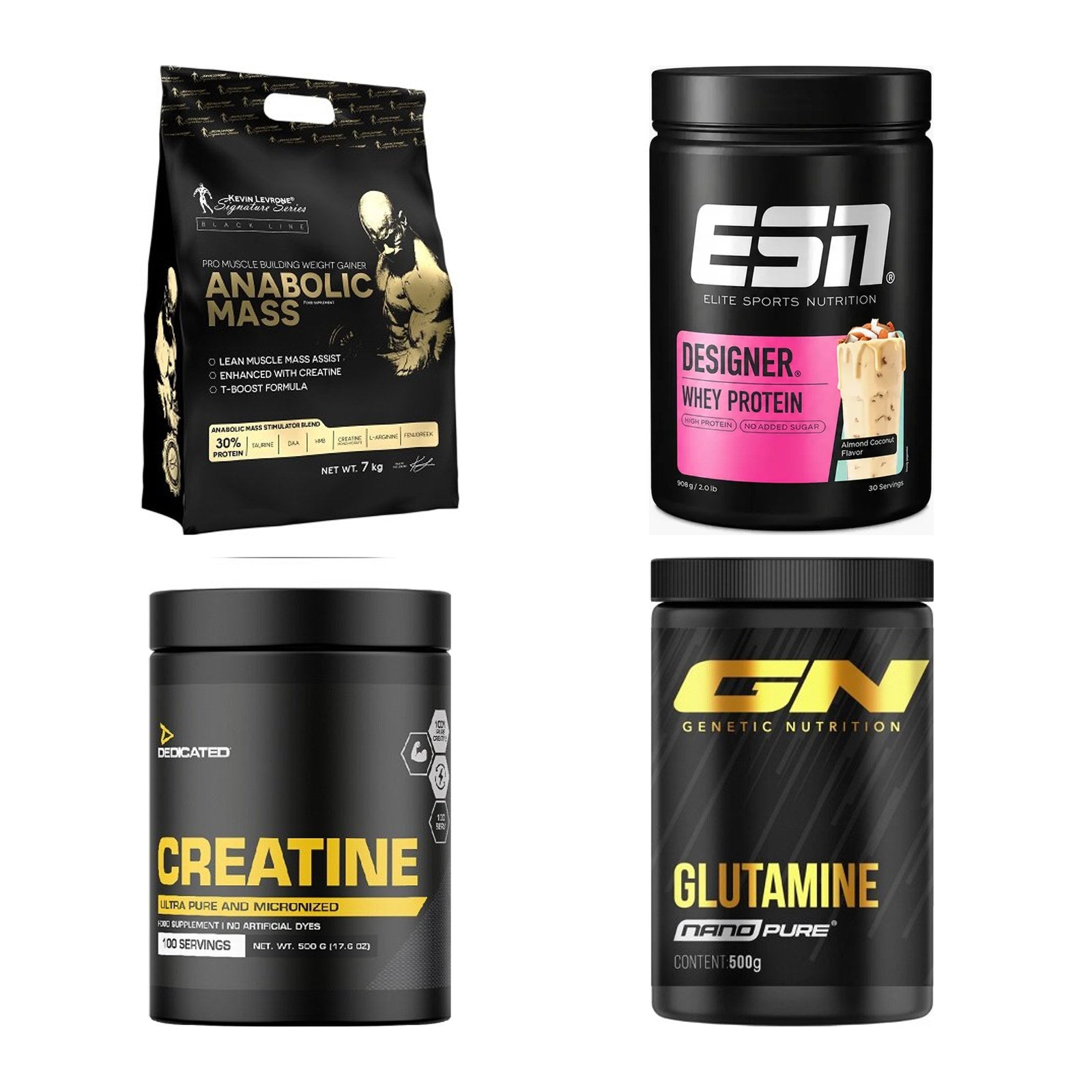 Masseaufbau für Fortgeschrittene: Kevin Levrone Anabolic + 3 weitere – alle enthaltenen Artikel