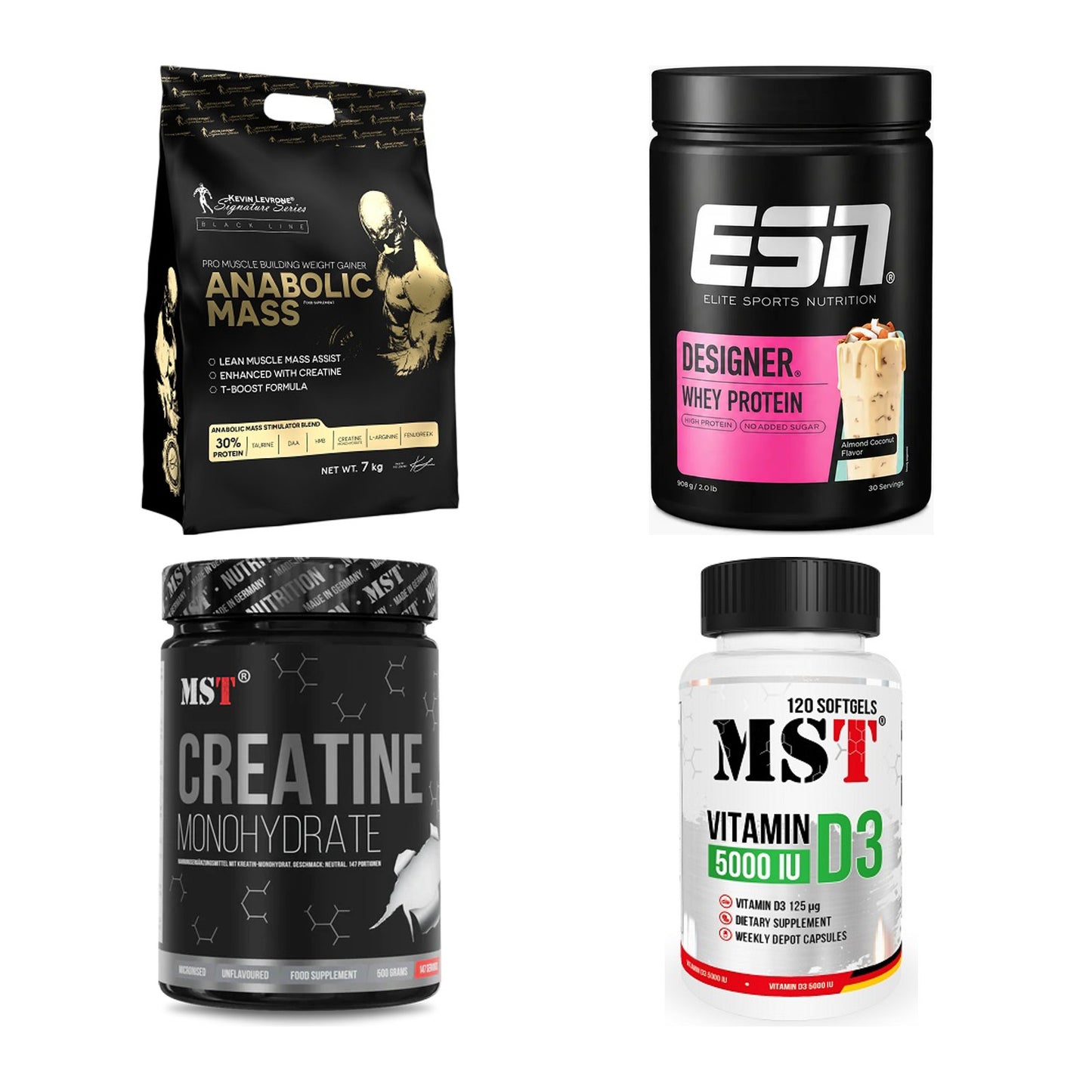 Masseaufbau für Fortgeschrittene: Kevin Levrone Anabolic + 3 weitere – alle enthaltenen Artikel