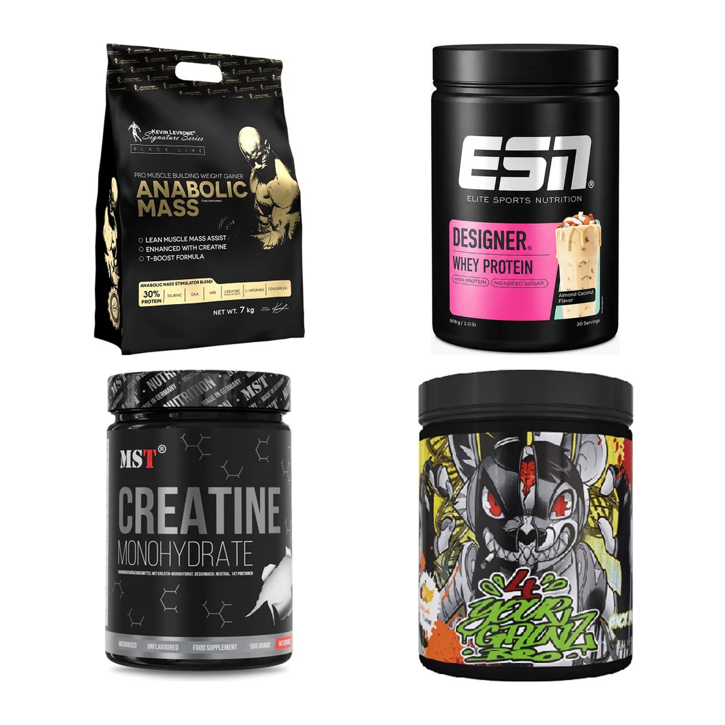 Masseaufbau für Fortgeschrittene: Kevin Levrone Anabolic + 3 weitere – alle enthaltenen Artikel