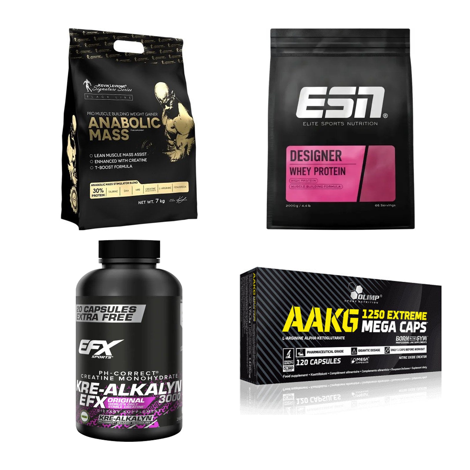 Masseaufbau für Fortgeschrittene: Kevin Levrone Anabolic + 3 weitere – alle enthaltenen Artikel