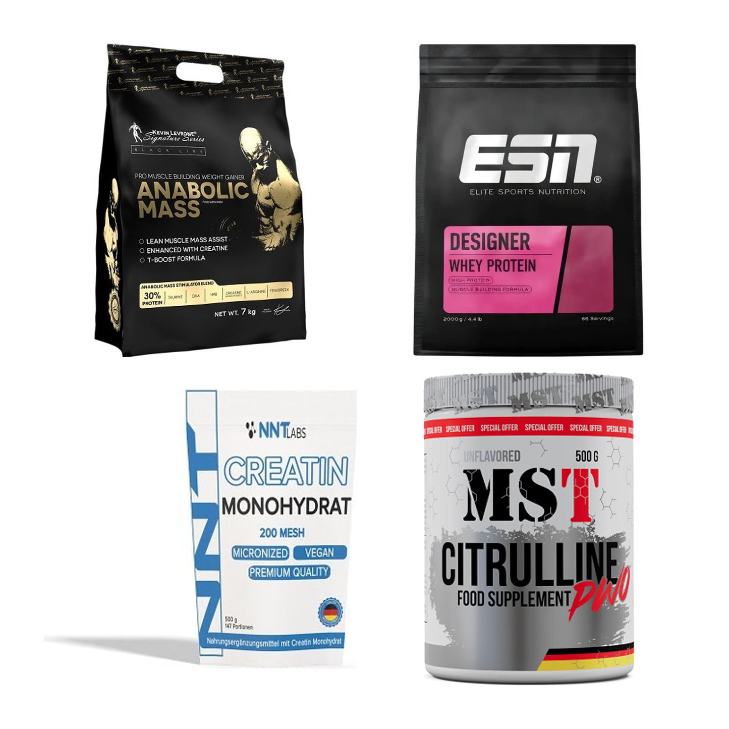Masseaufbau für Fortgeschrittene: Kevin Levrone Anabolic + 3 weitere – alle enthaltenen Artikel