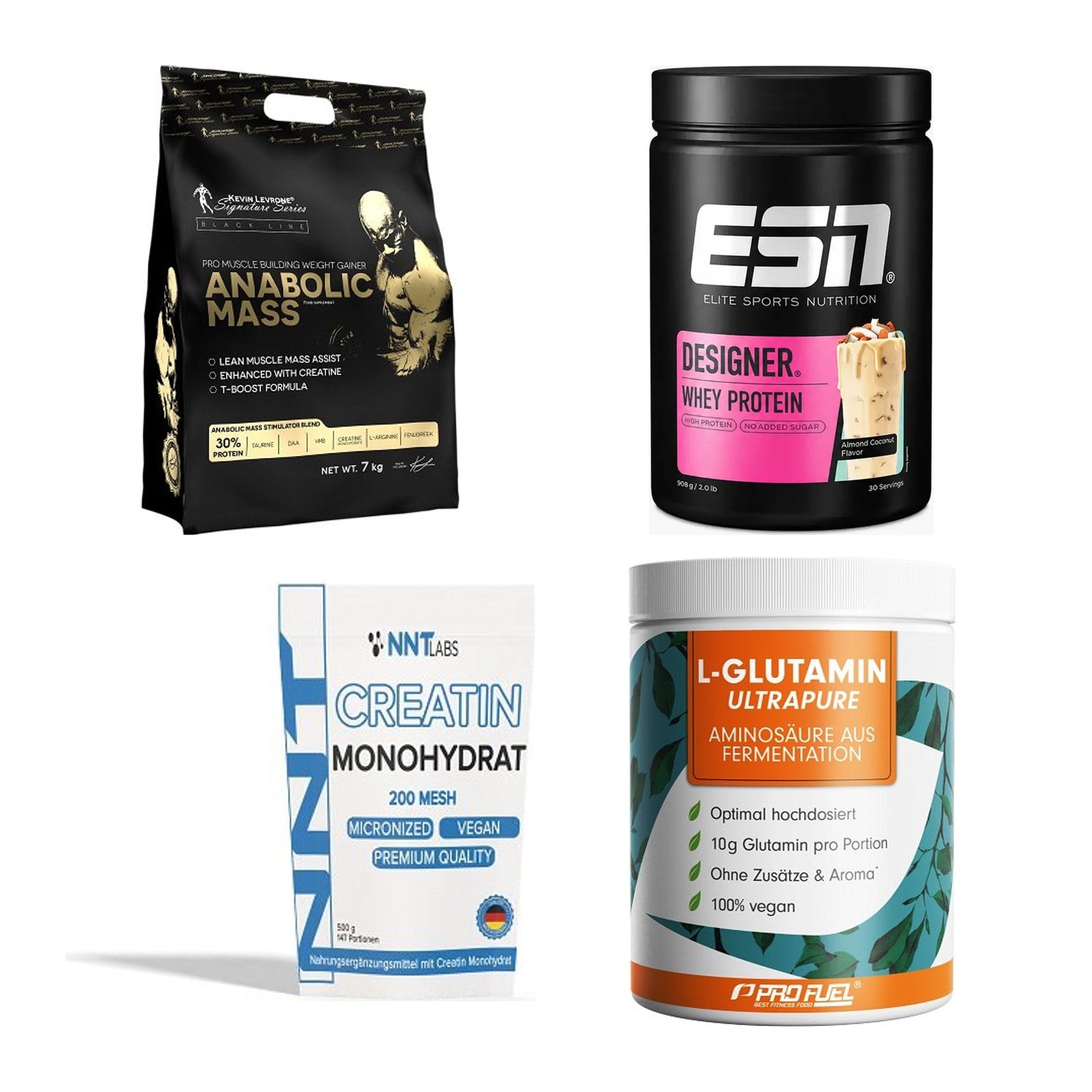Masseaufbau für Fortgeschrittene: Kevin Levrone Anabolic + 3 weitere – alle enthaltenen Artikel