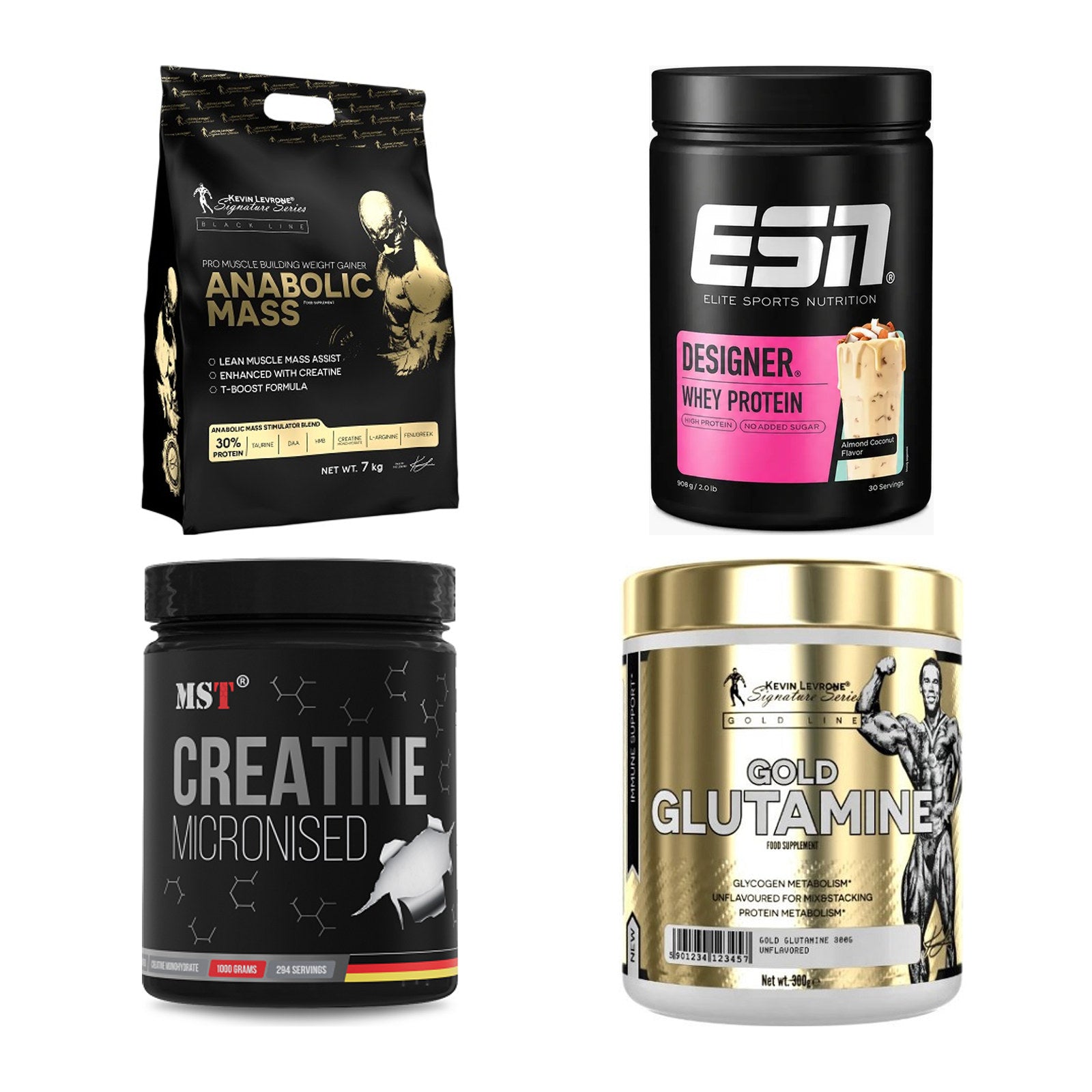Masseaufbau für Fortgeschrittene: Kevin Levrone Anabolic + 3 weitere – alle enthaltenen Artikel