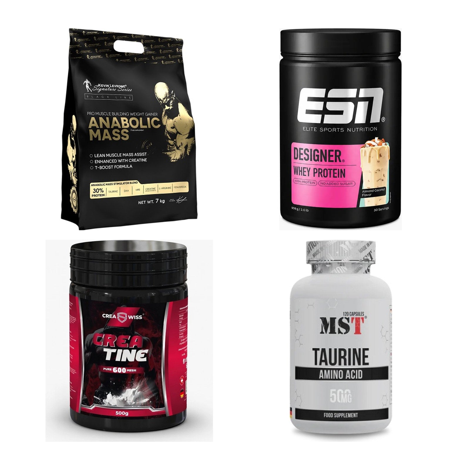 Masseaufbau für Fortgeschrittene: Kevin Levrone Anabolic + 3 weitere – alle enthaltenen Artikel