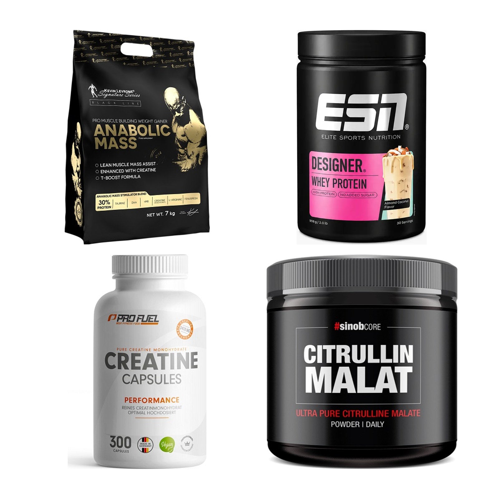 Masseaufbau für Fortgeschrittene: Kevin Levrone Anabolic + 3 weitere – alle enthaltenen Artikel