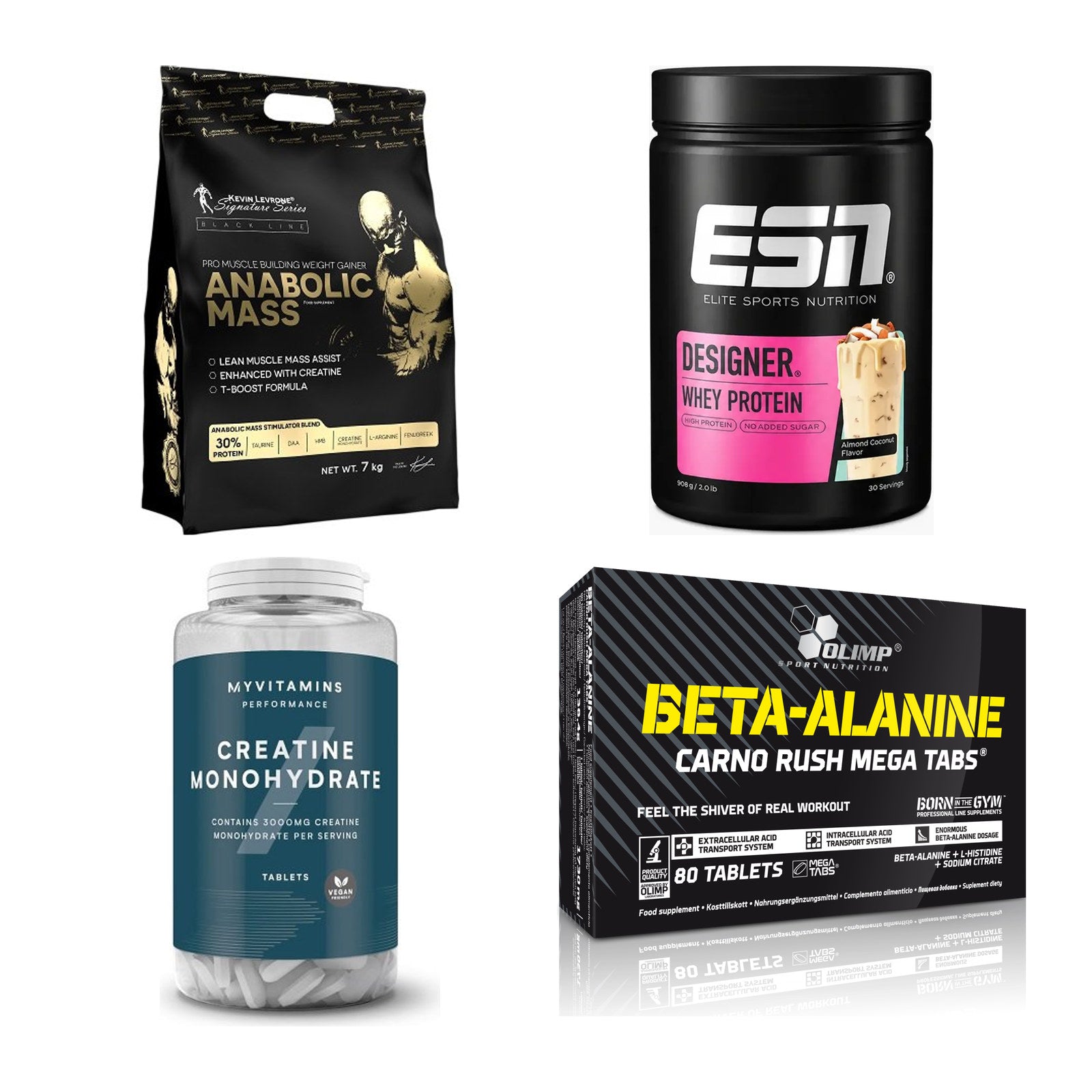 Masseaufbau für Fortgeschrittene: Kevin Levrone Anabolic + 3 weitere – alle enthaltenen Artikel