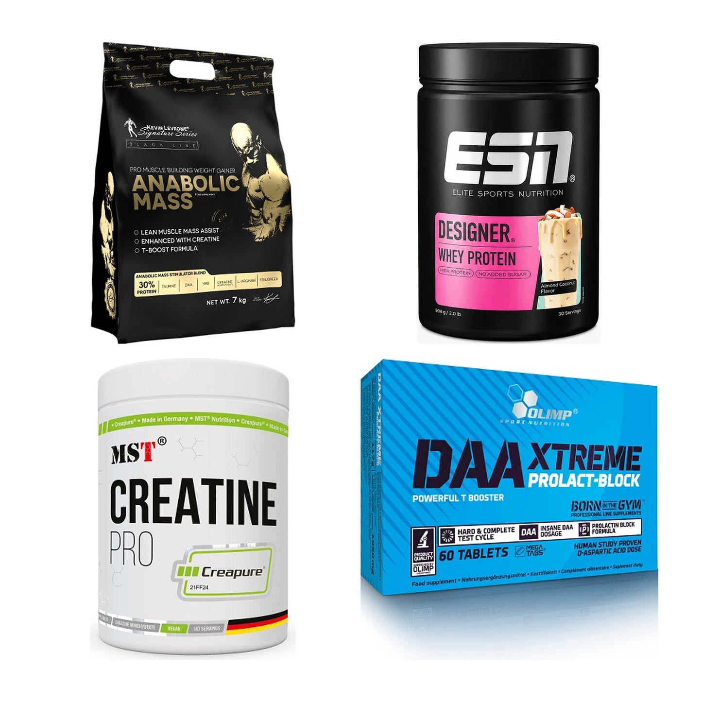 Masseaufbau für Fortgeschrittene: Kevin Levrone Anabolic + 3 weitere – alle enthaltenen Artikel