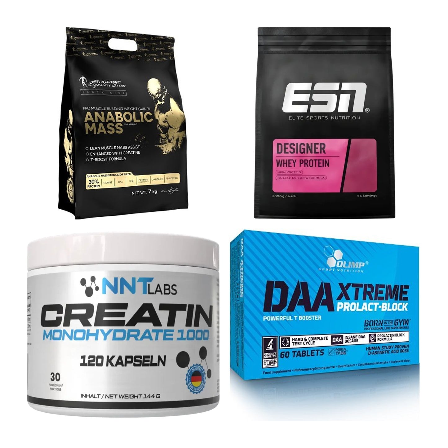 Masseaufbau für Fortgeschrittene: Kevin Levrone Anabolic + 3 weitere – alle enthaltenen Artikel