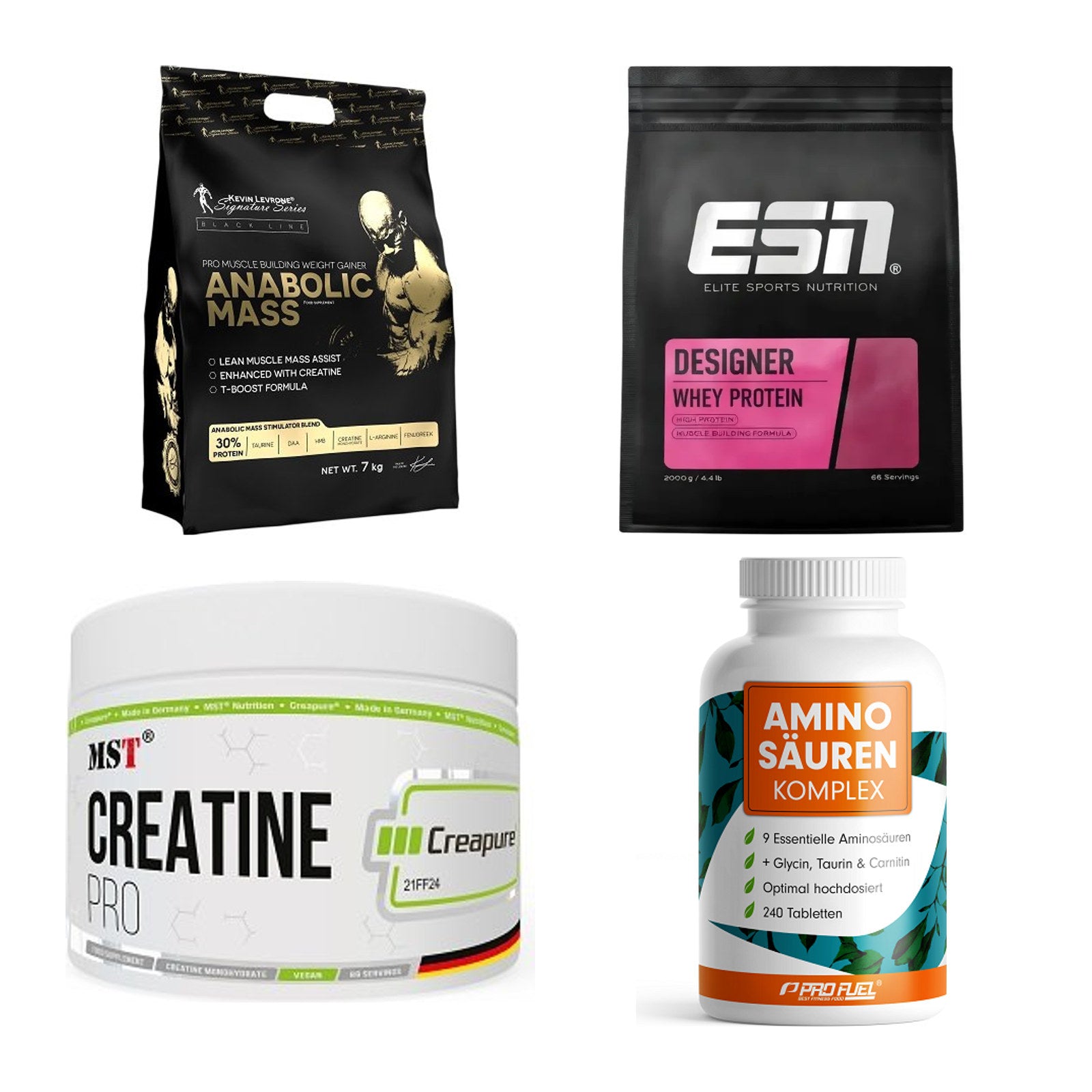 Masseaufbau für Fortgeschrittene: Kevin Levrone Anabolic + 3 weitere – alle enthaltenen Artikel