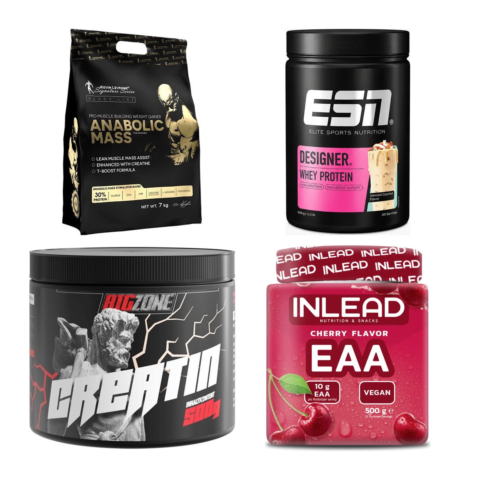 Masseaufbau für Fortgeschrittene: Kevin Levrone Anabolic + 3 weitere – alle enthaltenen Artikel