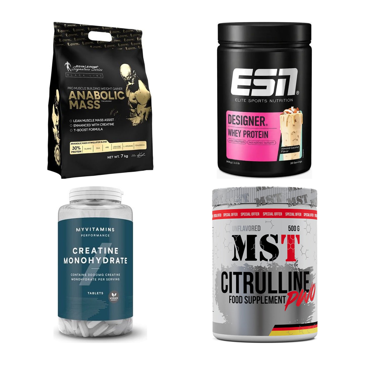 Masseaufbau für Fortgeschrittene: Kevin Levrone Anabolic + 3 weitere – alle enthaltenen Artikel