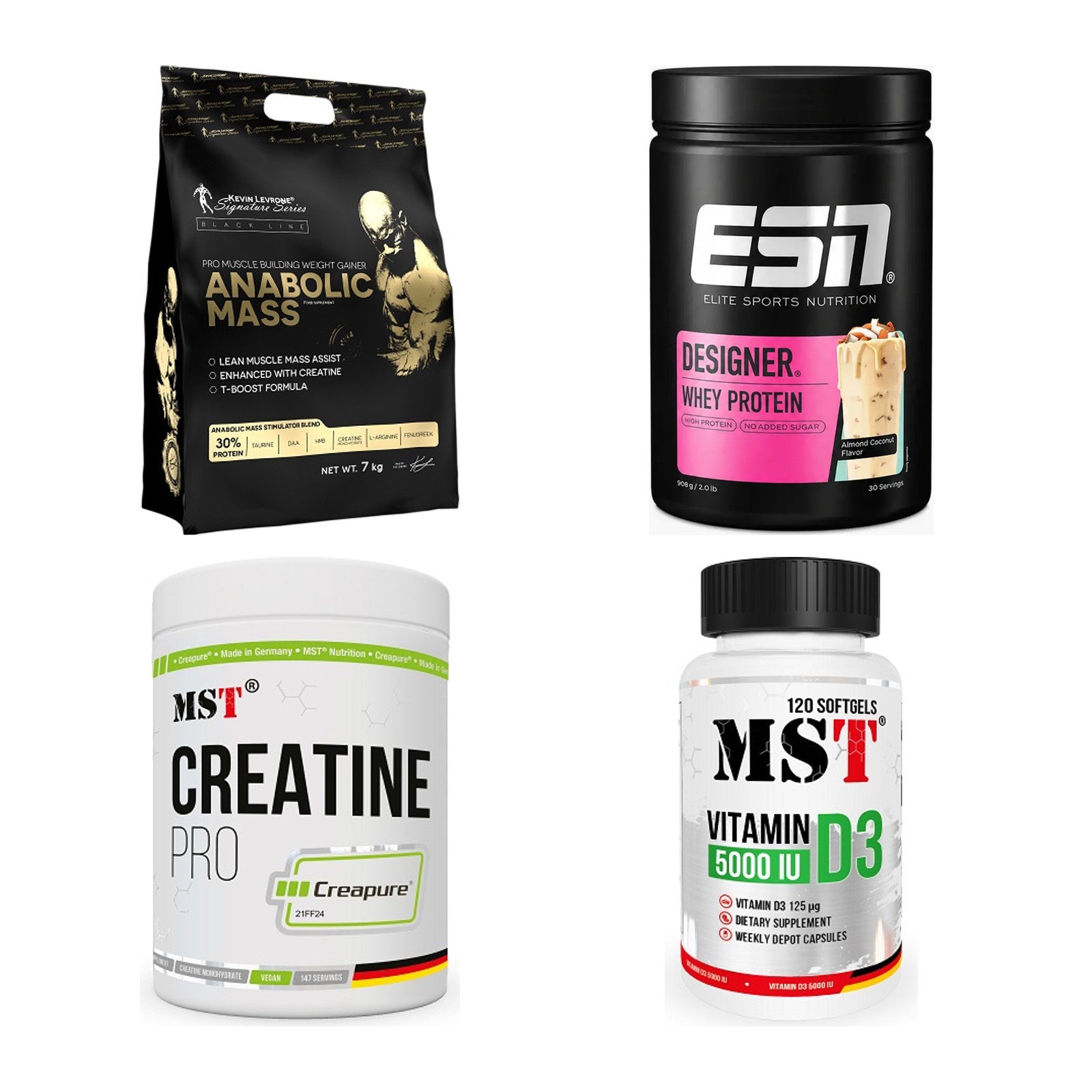 Masseaufbau für Fortgeschrittene: Kevin Levrone Anabolic + 3 weitere – alle enthaltenen Artikel