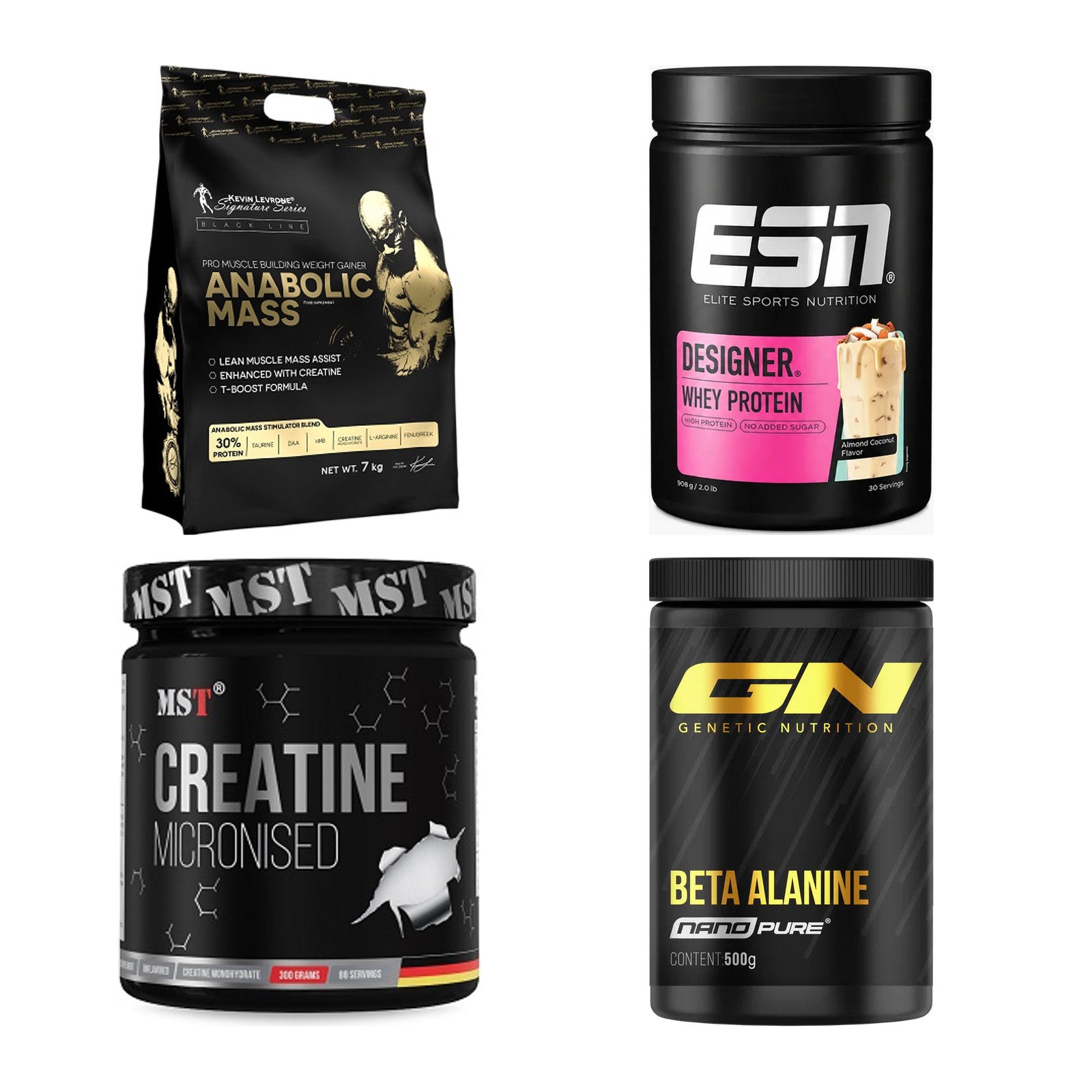 Masseaufbau für Fortgeschrittene: Kevin Levrone Anabolic + 3 weitere – alle enthaltenen Artikel