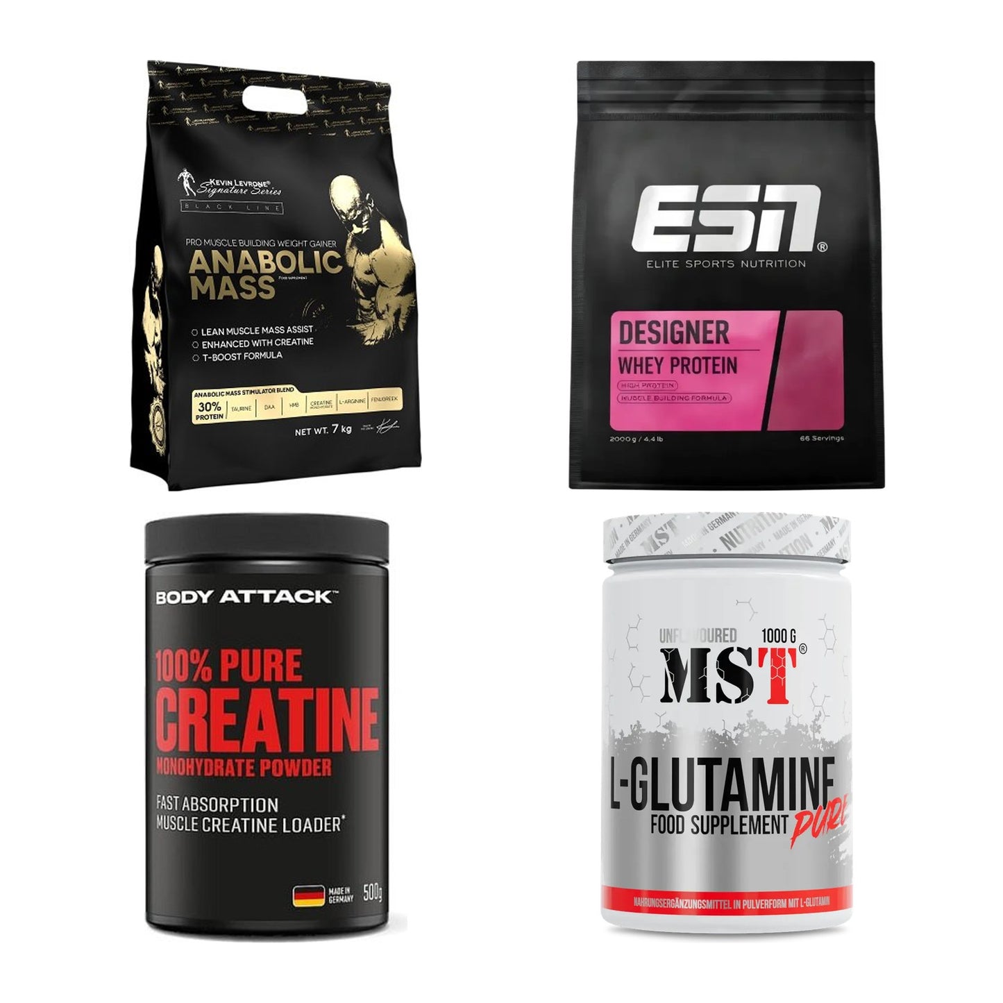 Masseaufbau für Fortgeschrittene: Kevin Levrone Anabolic + 3 weitere – alle enthaltenen Artikel