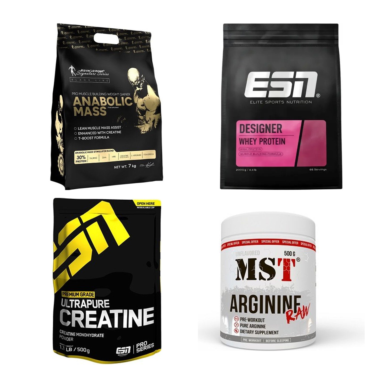 Masseaufbau für Fortgeschrittene: Kevin Levrone Anabolic + 3 weitere – alle enthaltenen Artikel