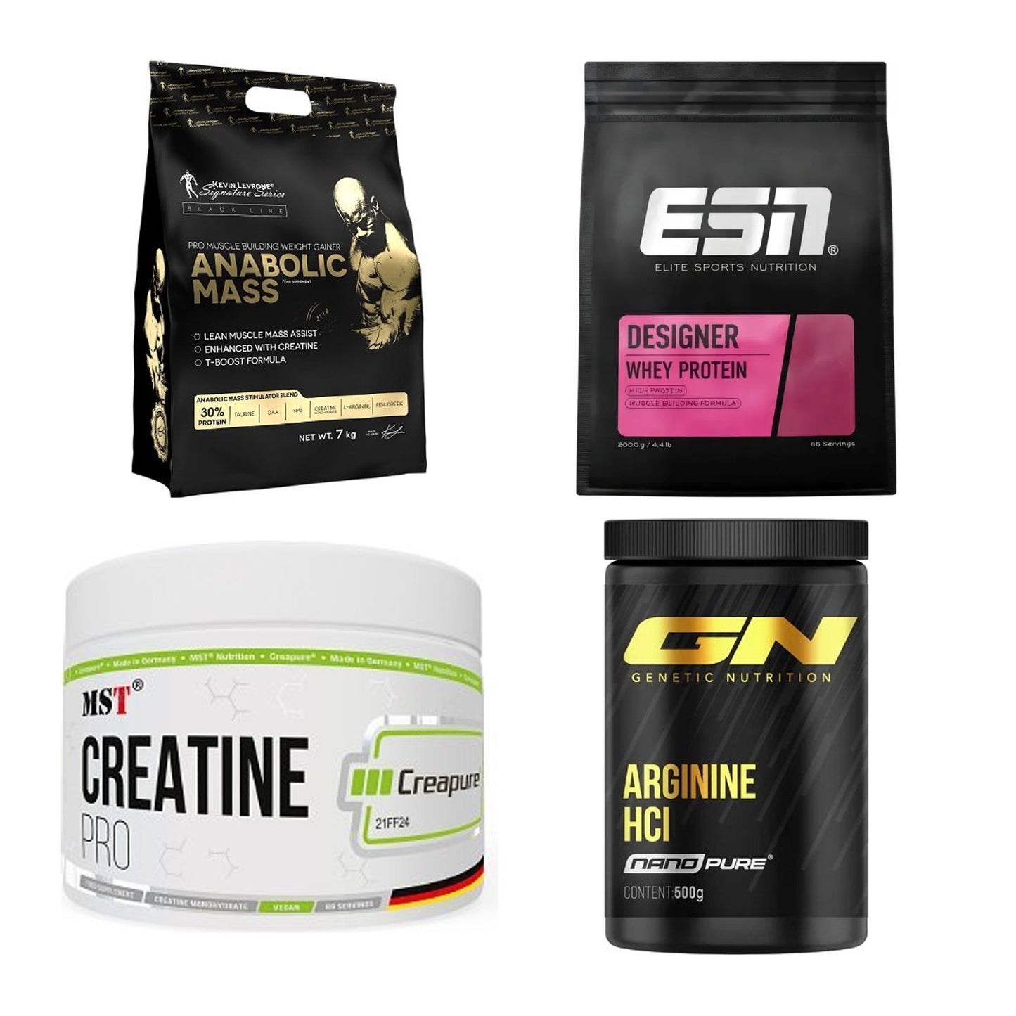 Masseaufbau für Fortgeschrittene: Kevin Levrone Anabolic + 3 weitere – alle enthaltenen Artikel