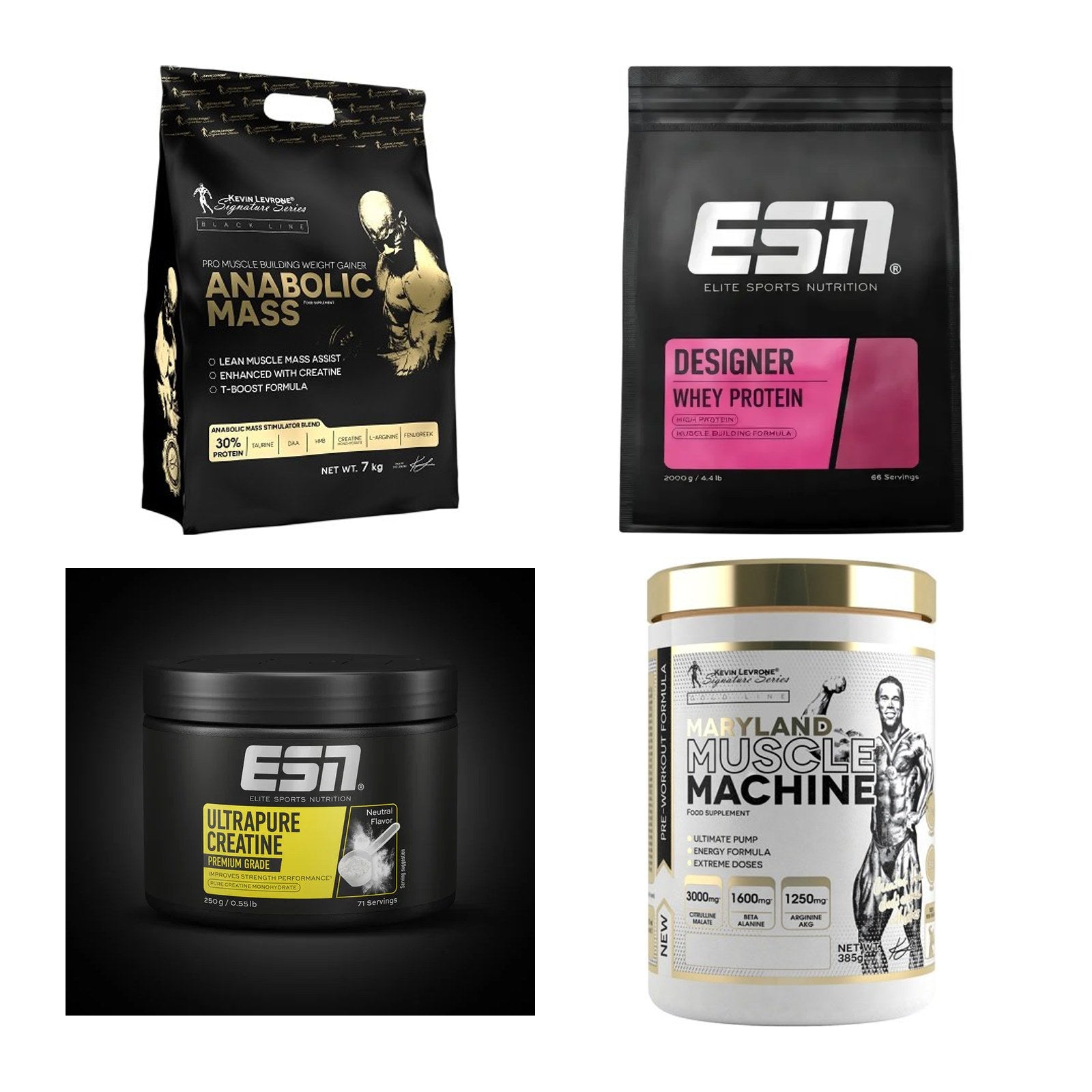 Masseaufbau für Fortgeschrittene: Kevin Levrone Anabolic + 3 weitere – alle enthaltenen Artikel