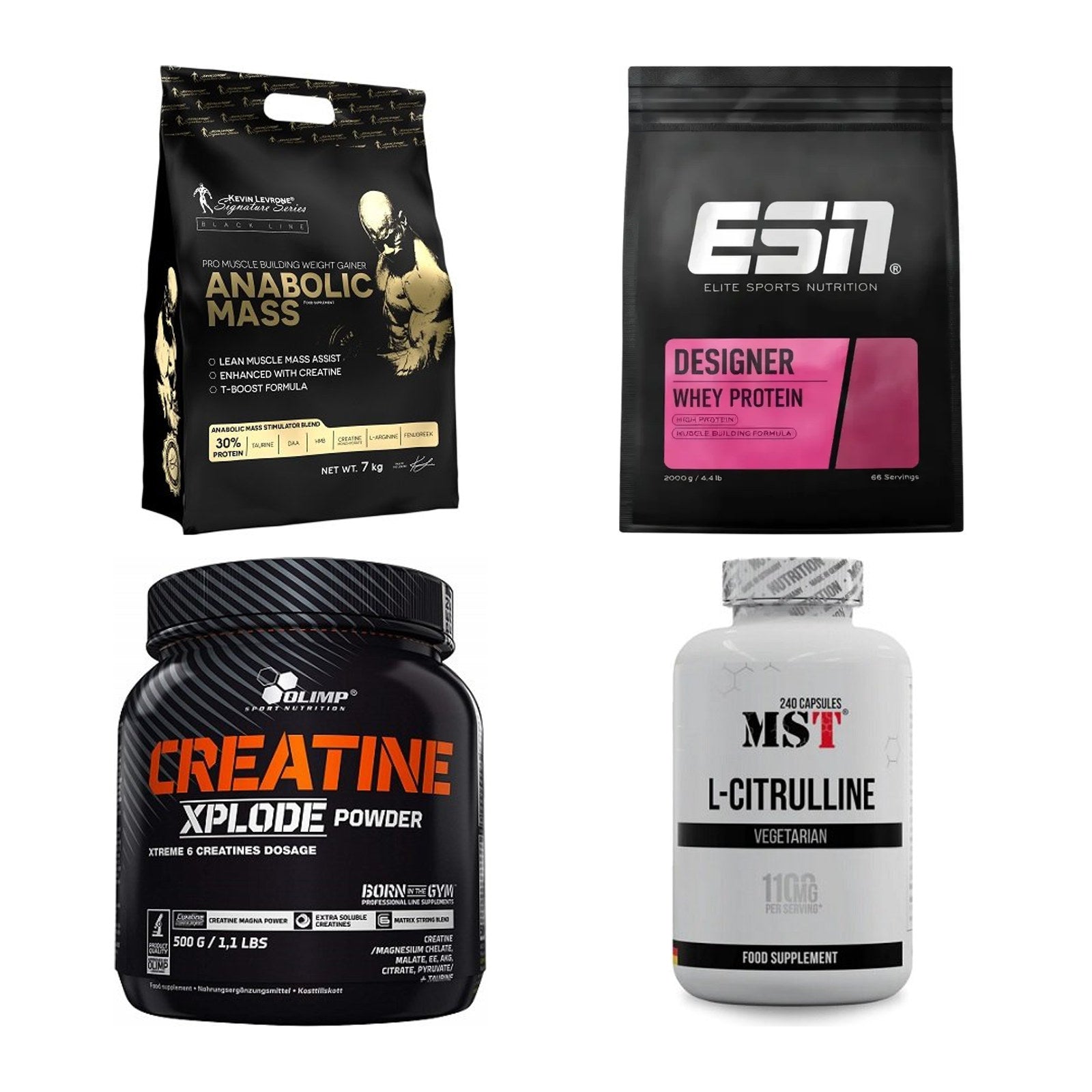 Masseaufbau für Fortgeschrittene: Kevin Levrone Anabolic + 3 weitere – alle enthaltenen Artikel