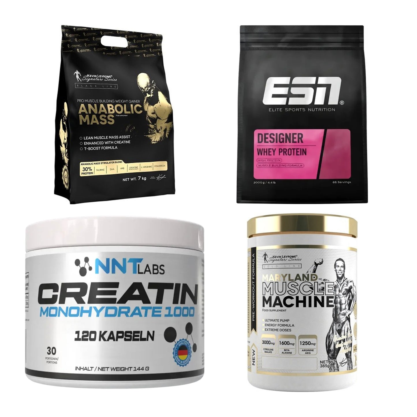 Masseaufbau für Fortgeschrittene: Kevin Levrone Anabolic + 3 weitere – alle enthaltenen Artikel