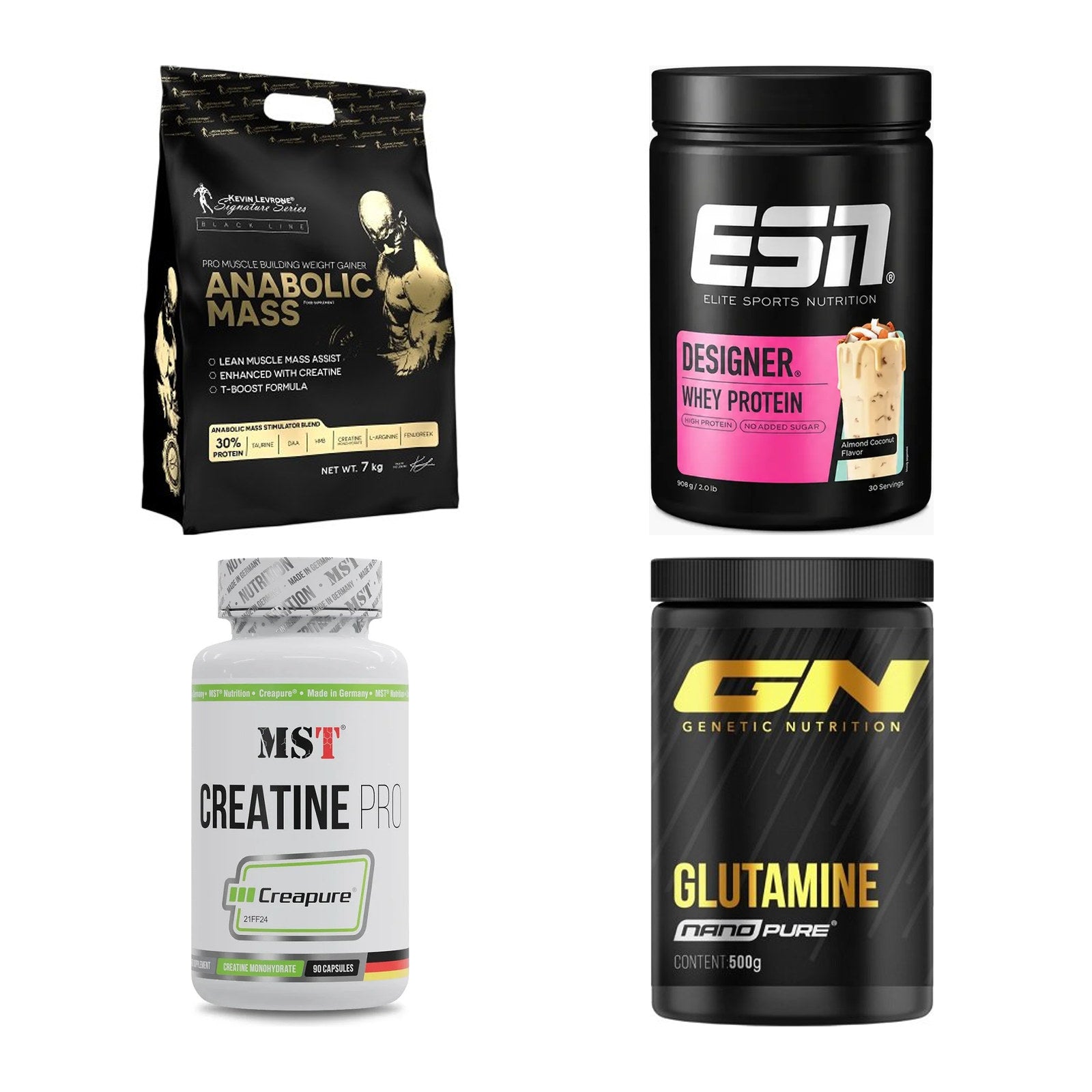 Masseaufbau für Fortgeschrittene: Kevin Levrone Anabolic + 3 weitere – alle enthaltenen Artikel