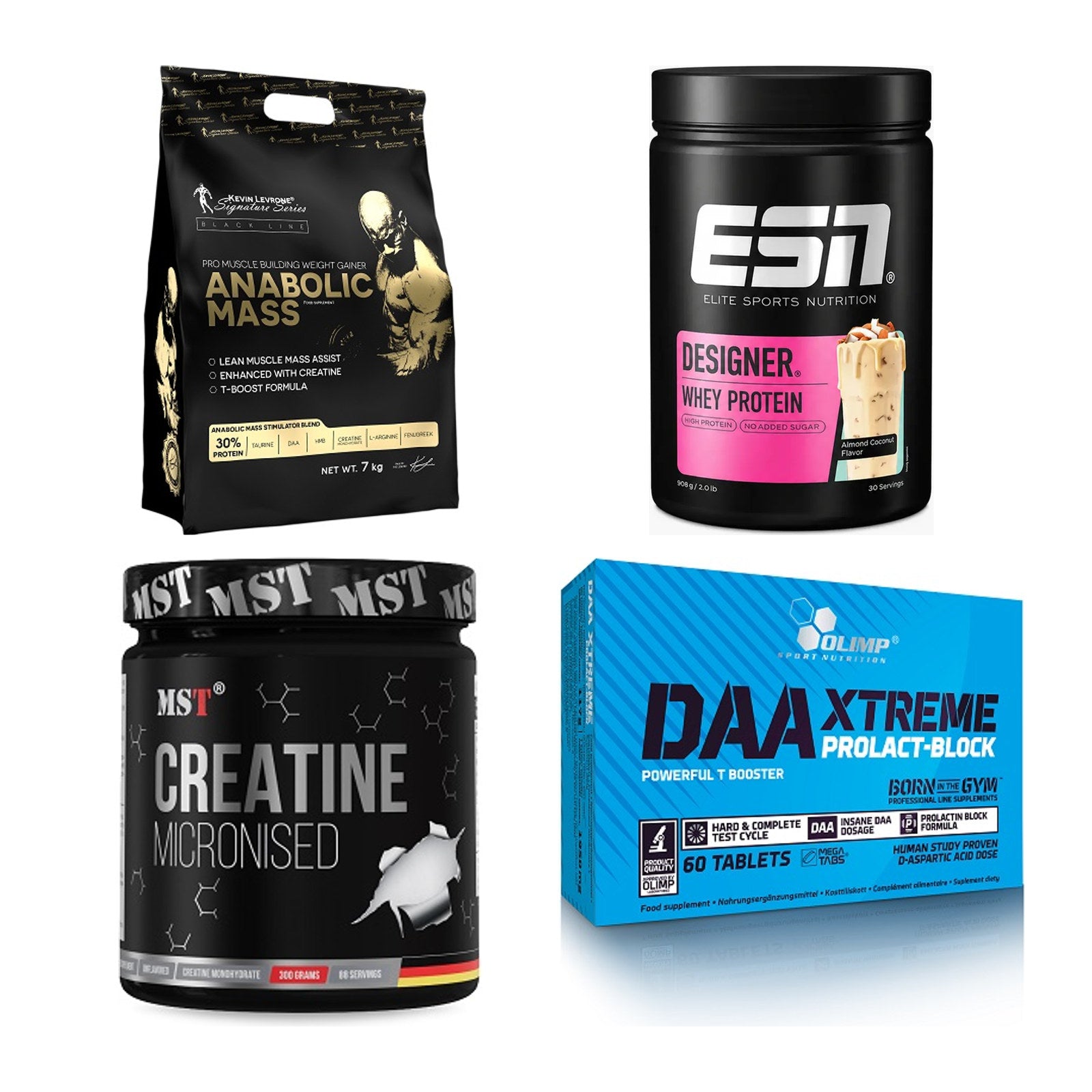 Masseaufbau für Fortgeschrittene: Kevin Levrone Anabolic + 3 weitere – alle enthaltenen Artikel
