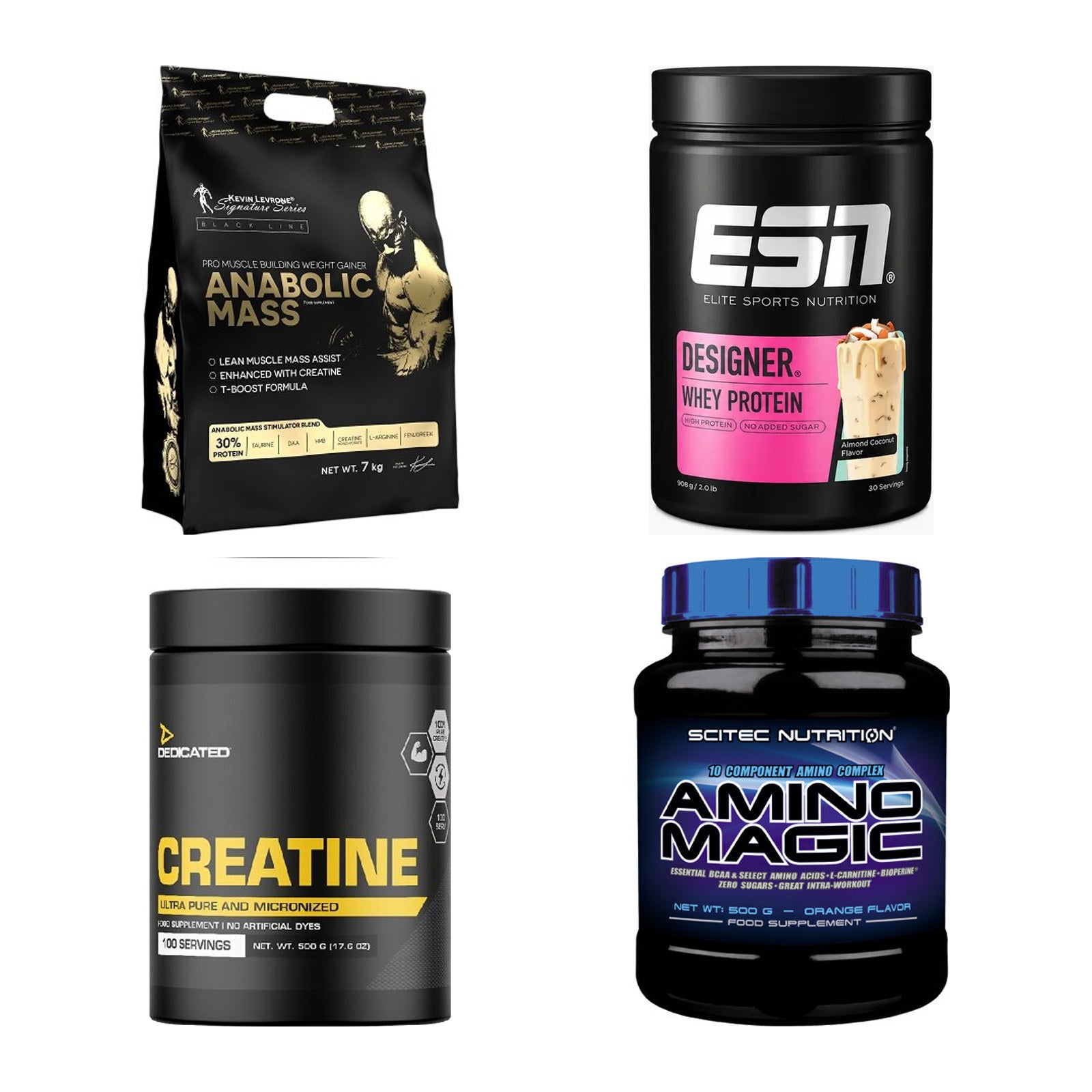 Masseaufbau für Fortgeschrittene: Kevin Levrone Anabolic + 3 weitere – alle enthaltenen Artikel