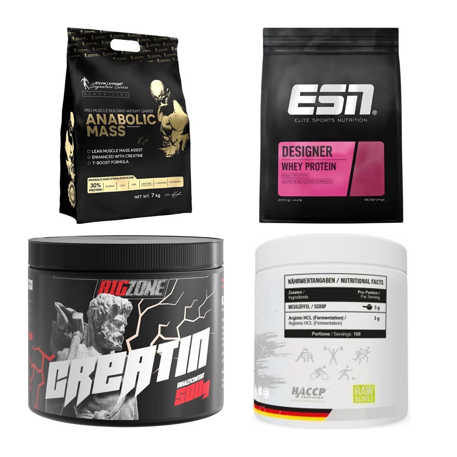 Masseaufbau für Fortgeschrittene: Kevin Levrone Anabolic + 3 weitere – alle enthaltenen Artikel