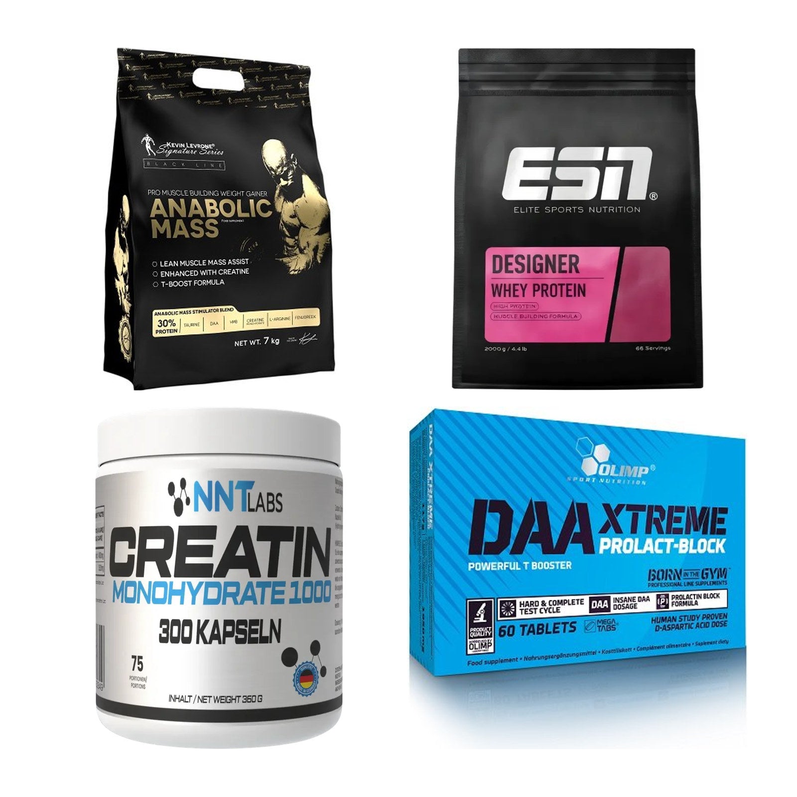 Masseaufbau für Fortgeschrittene: Kevin Levrone Anabolic + 3 weitere – alle enthaltenen Artikel