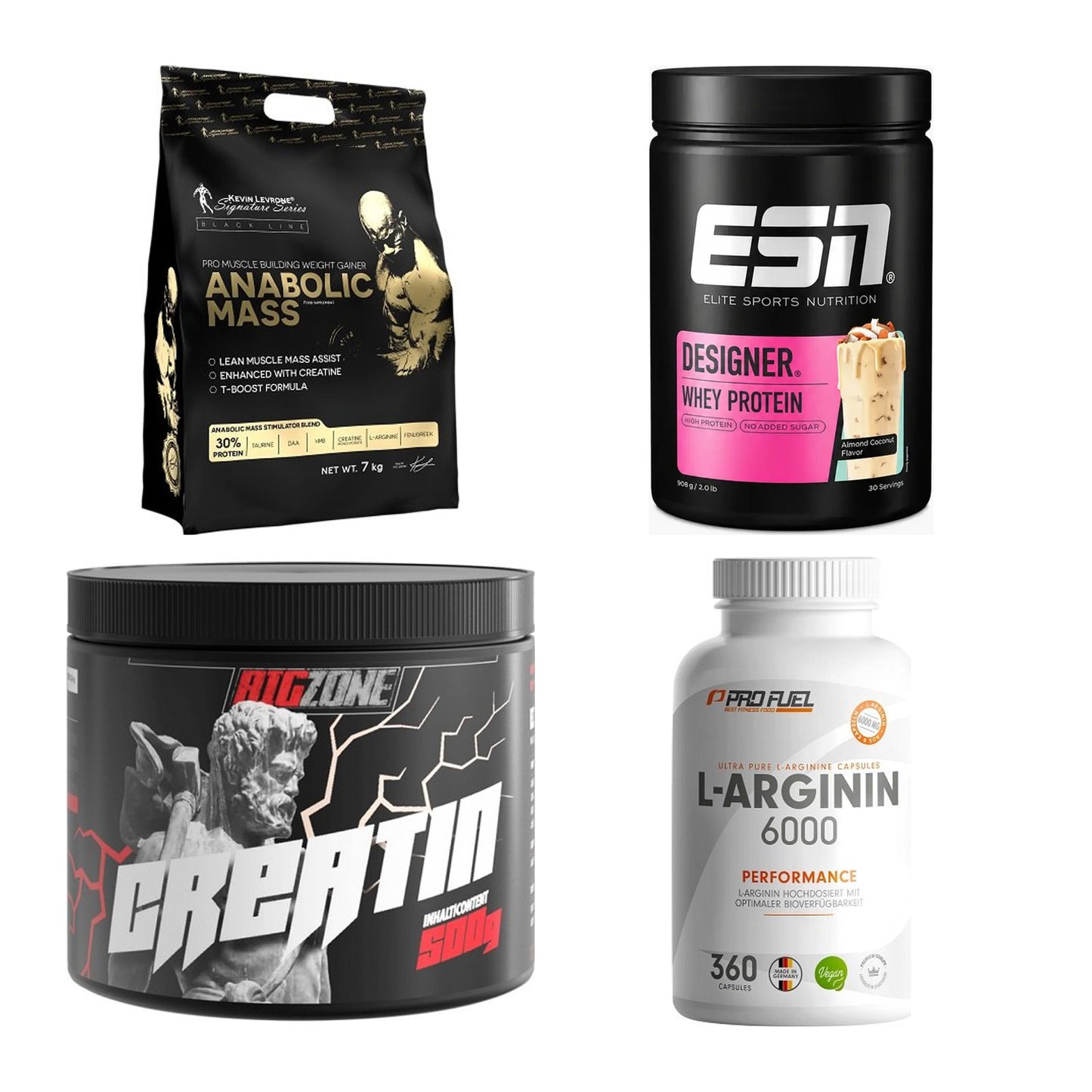 Masseaufbau für Fortgeschrittene: Kevin Levrone Anabolic + 3 weitere – alle enthaltenen Artikel