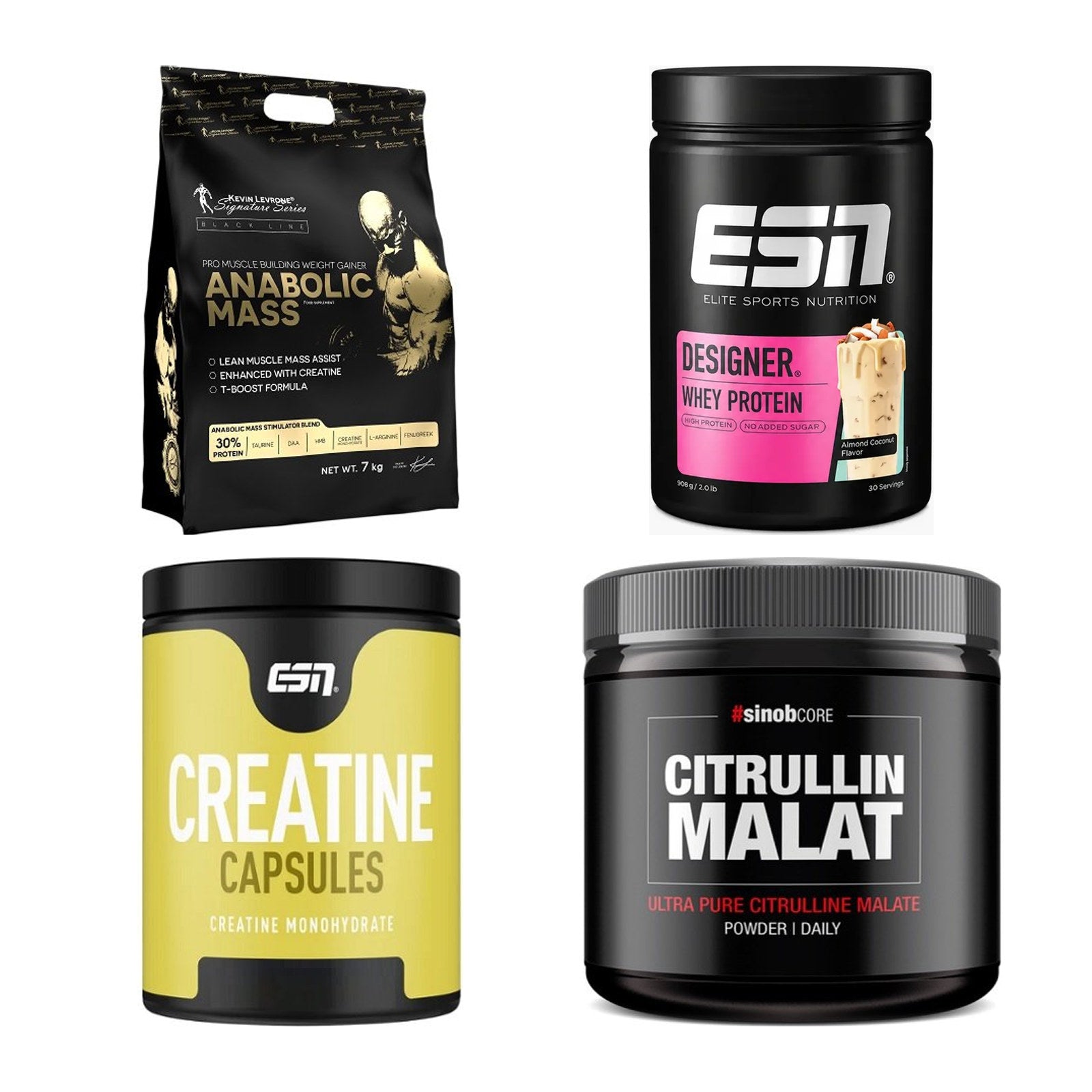 Masseaufbau für Fortgeschrittene: Kevin Levrone Anabolic + 3 weitere – alle enthaltenen Artikel