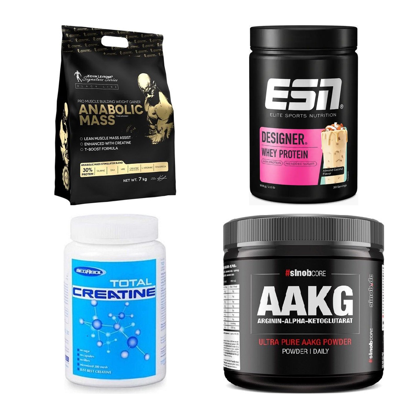 Masseaufbau für Fortgeschrittene: Kevin Levrone Anabolic + 3 weitere – alle enthaltenen Artikel