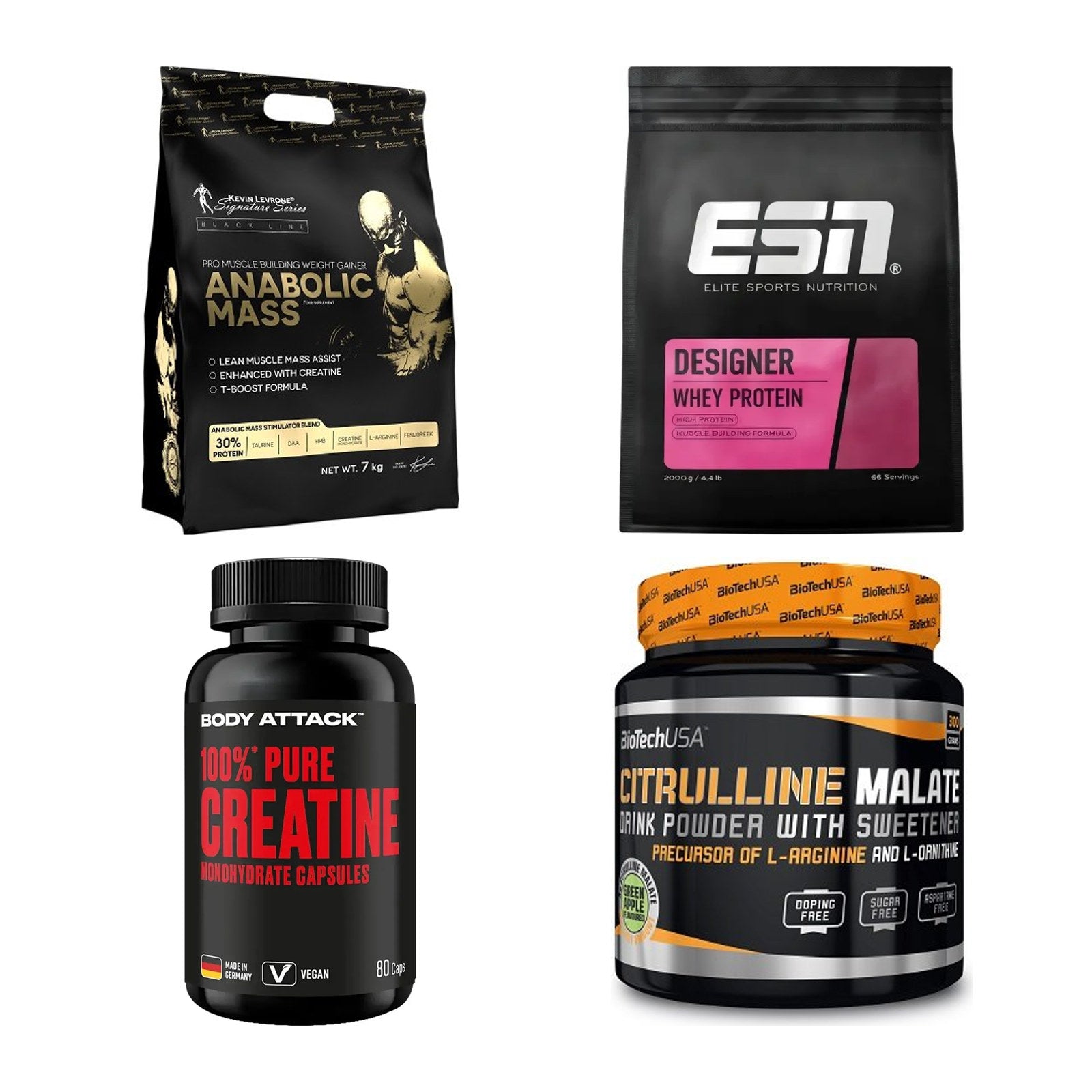 Masseaufbau für Fortgeschrittene: Kevin Levrone Anabolic + 3 weitere – alle enthaltenen Artikel