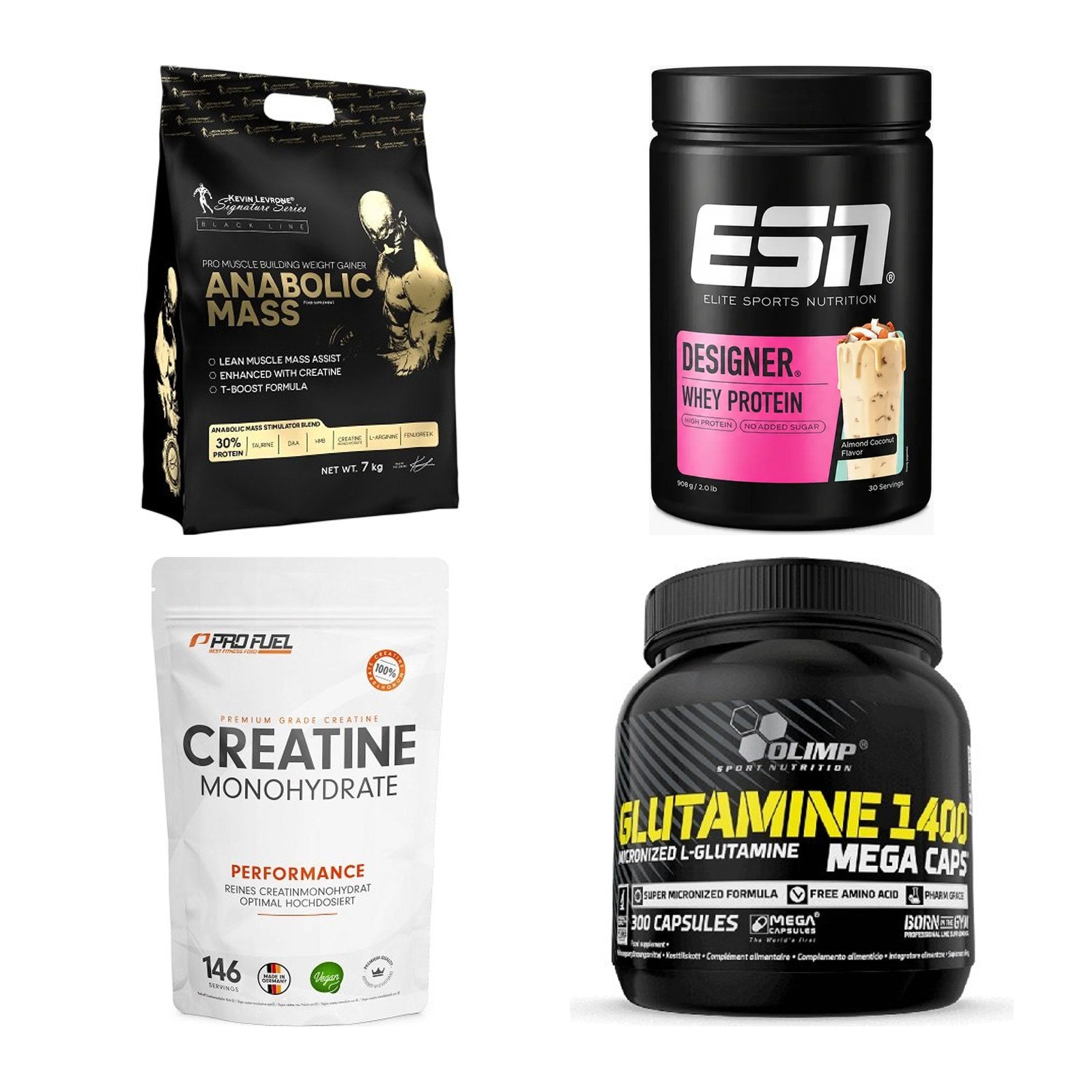 Masseaufbau für Fortgeschrittene: Kevin Levrone Anabolic + 3 weitere – alle enthaltenen Artikel