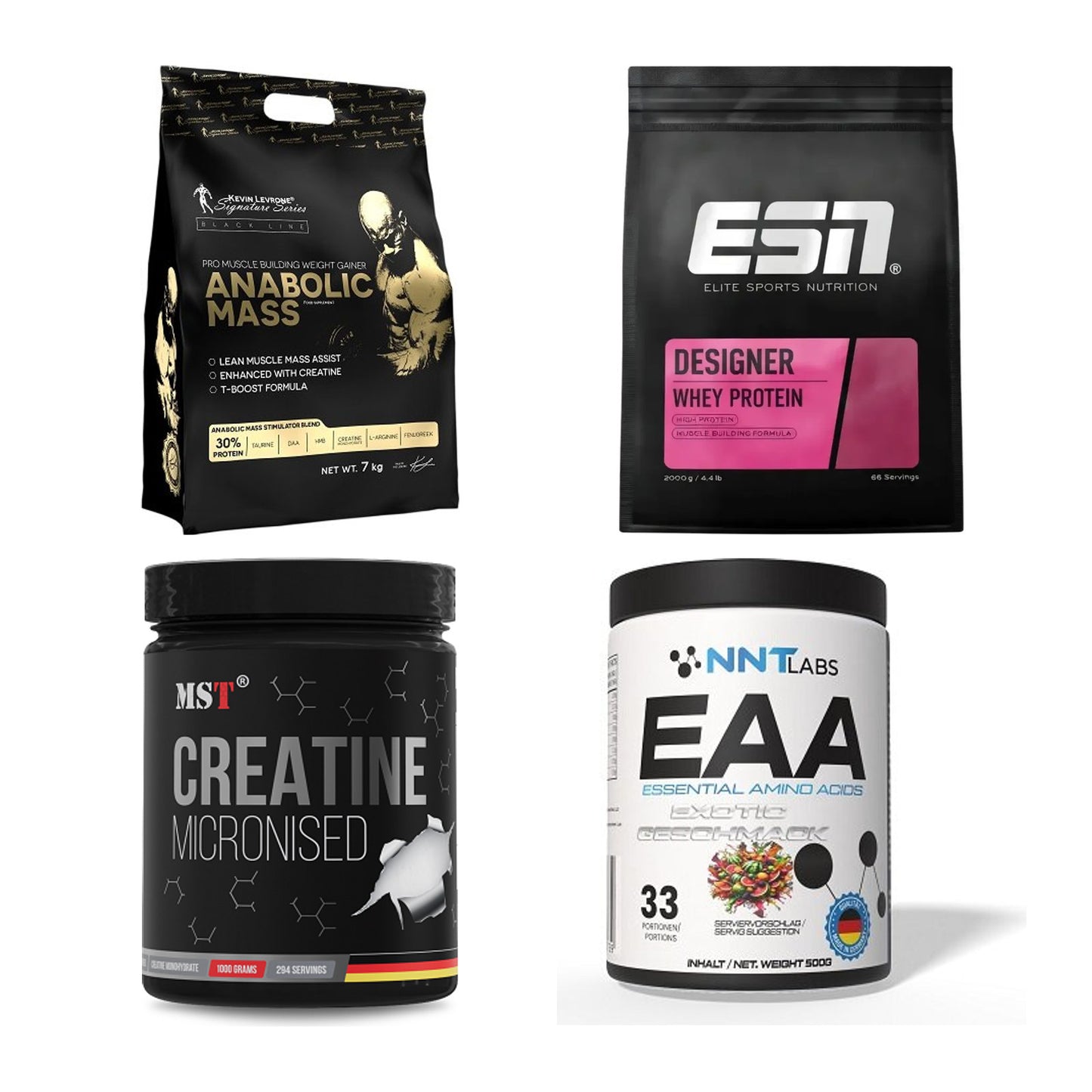 Masseaufbau für Fortgeschrittene: Kevin Levrone Anabolic + 3 weitere – alle enthaltenen Artikel