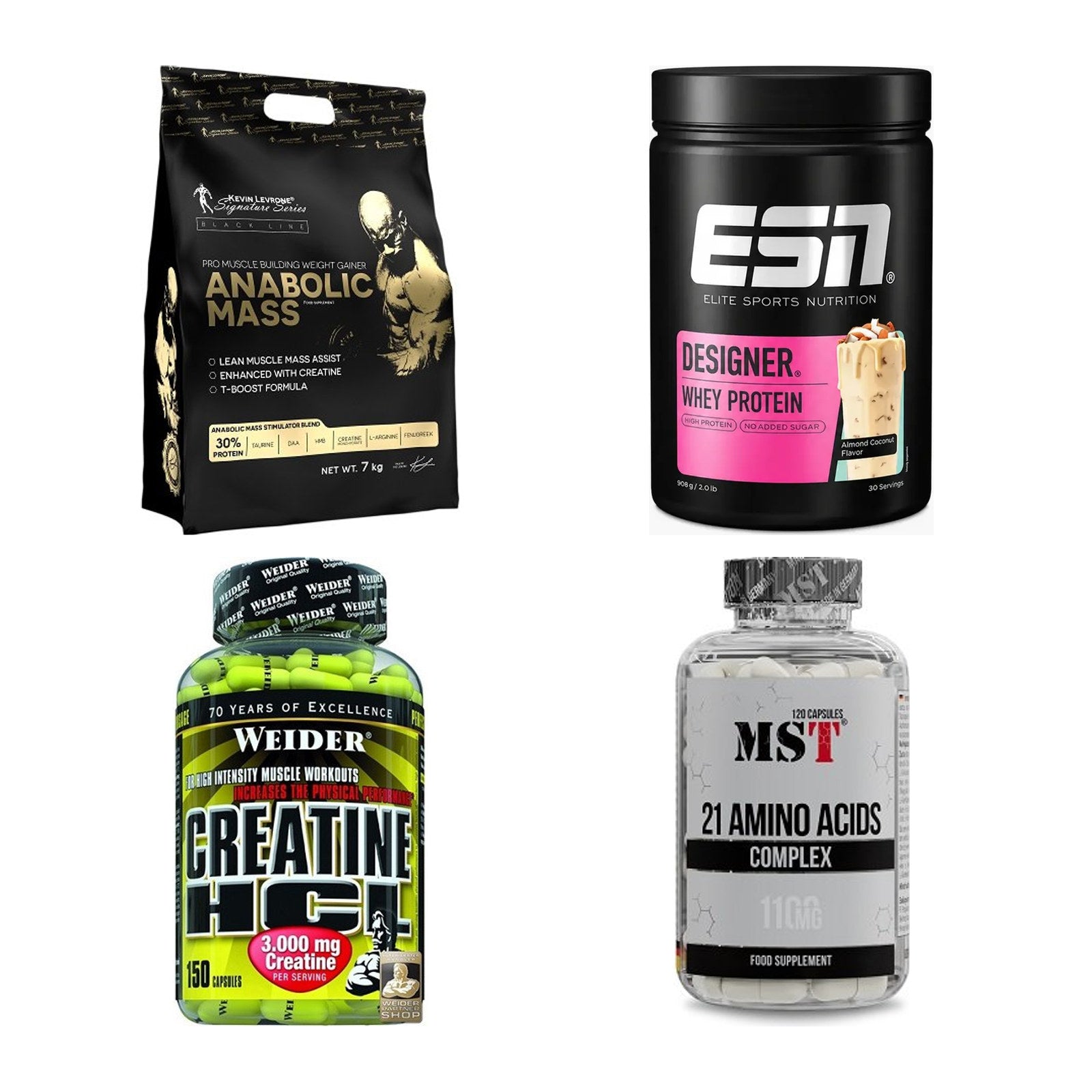 Masseaufbau für Fortgeschrittene: Kevin Levrone Anabolic + 3 weitere – alle enthaltenen Artikel