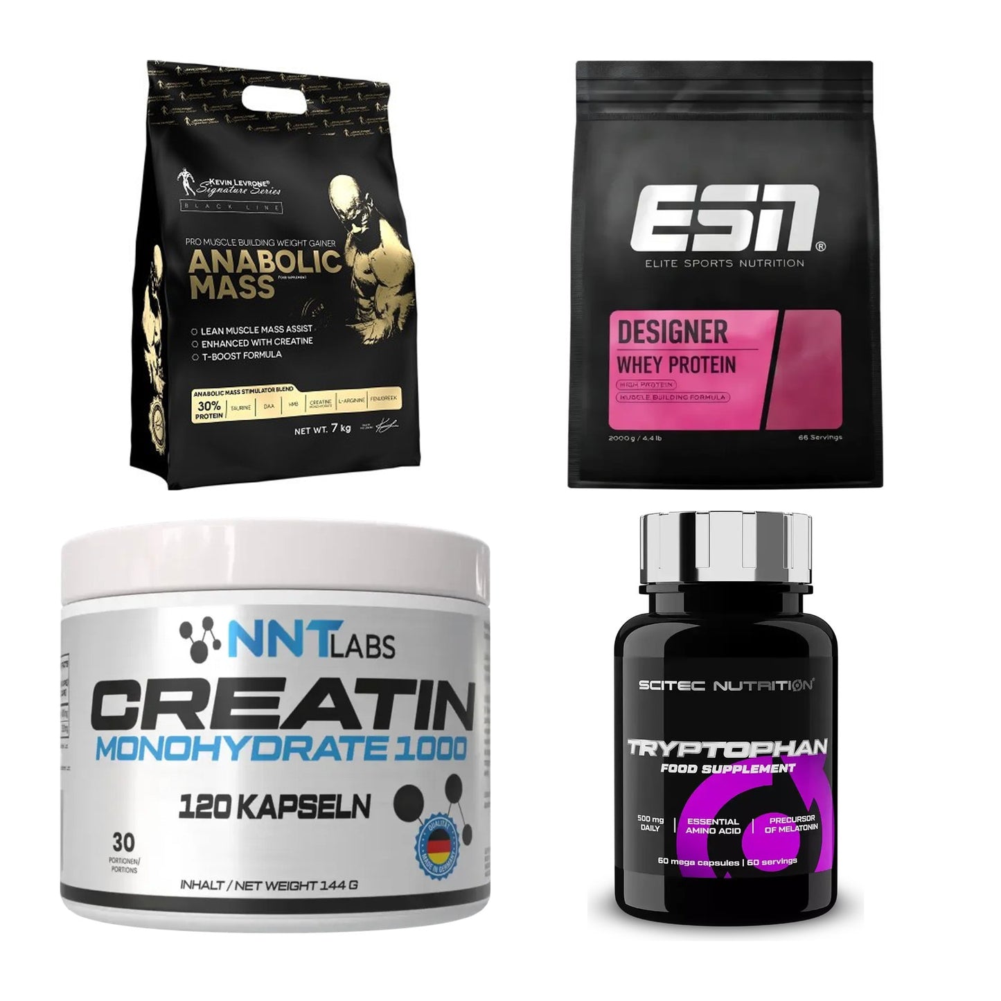 Masseaufbau für Fortgeschrittene: Kevin Levrone Anabolic + 3 weitere – alle enthaltenen Artikel