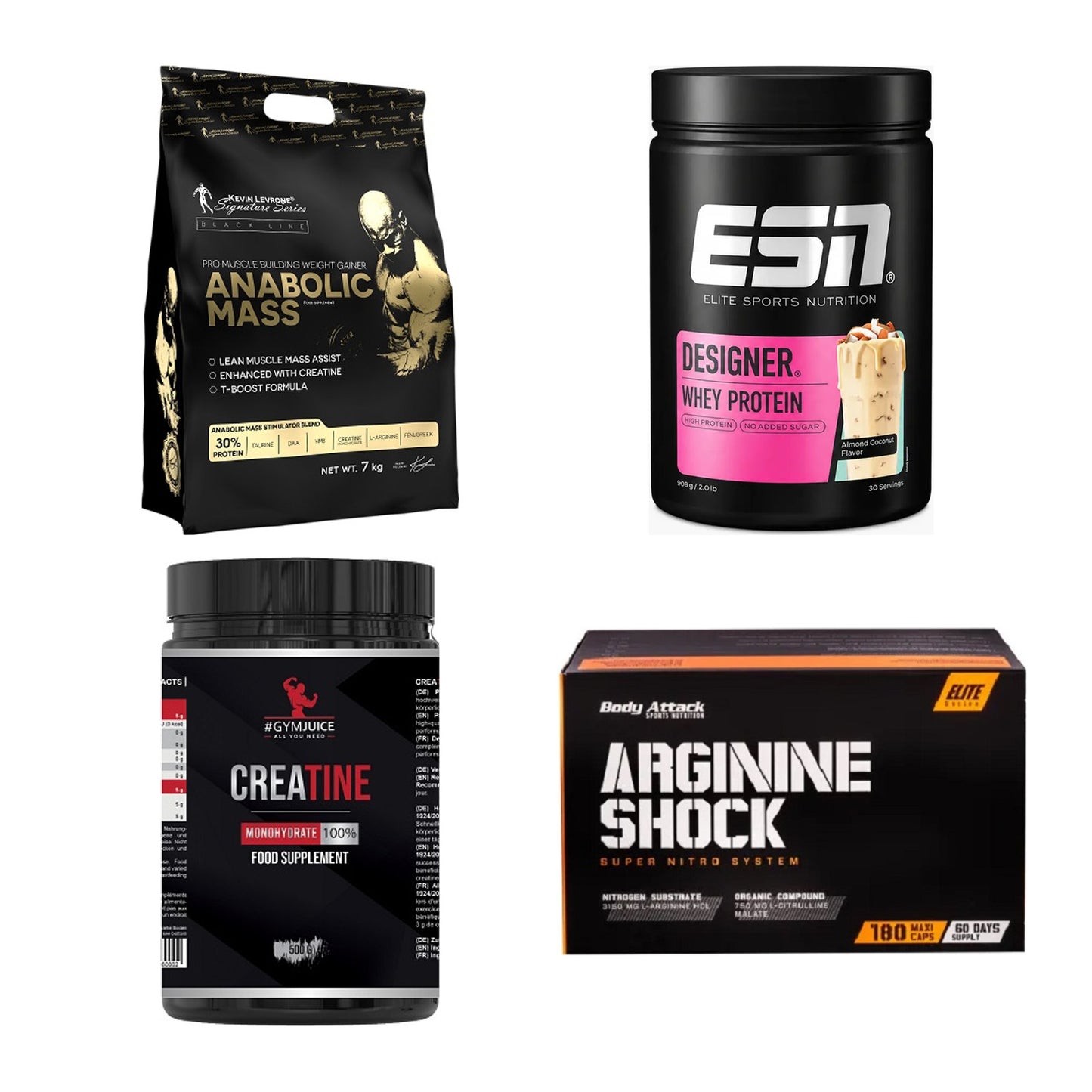 Masseaufbau für Fortgeschrittene: Kevin Levrone Anabolic + 3 weitere – alle enthaltenen Artikel