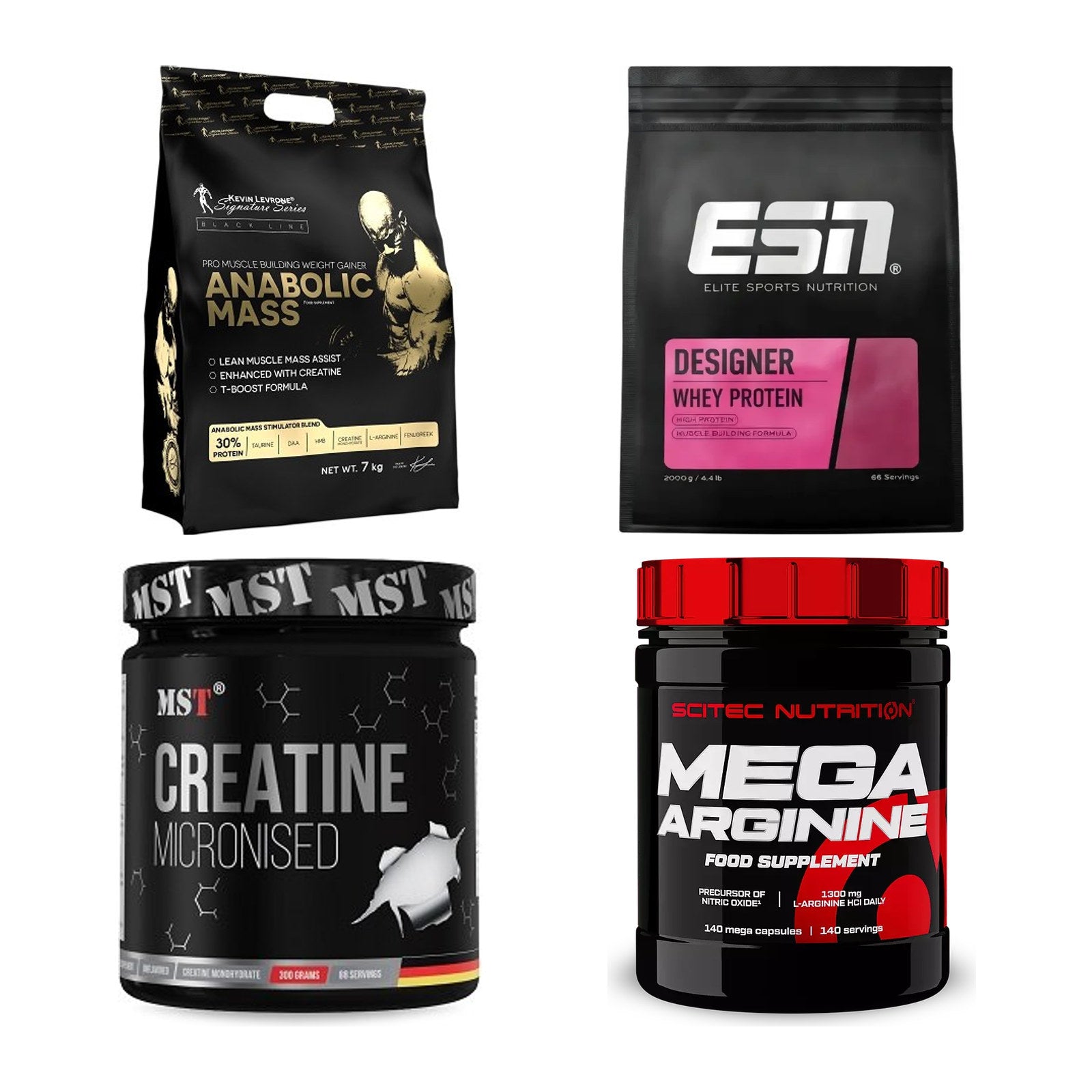 Masseaufbau für Fortgeschrittene: Kevin Levrone Anabolic + 3 weitere – alle enthaltenen Artikel