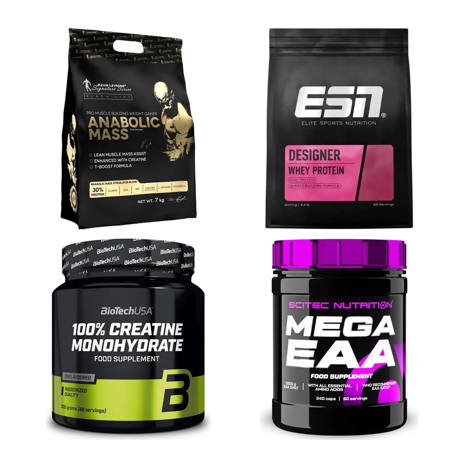 Masseaufbau für Fortgeschrittene: Kevin Levrone Anabolic + 3 weitere – alle enthaltenen Artikel