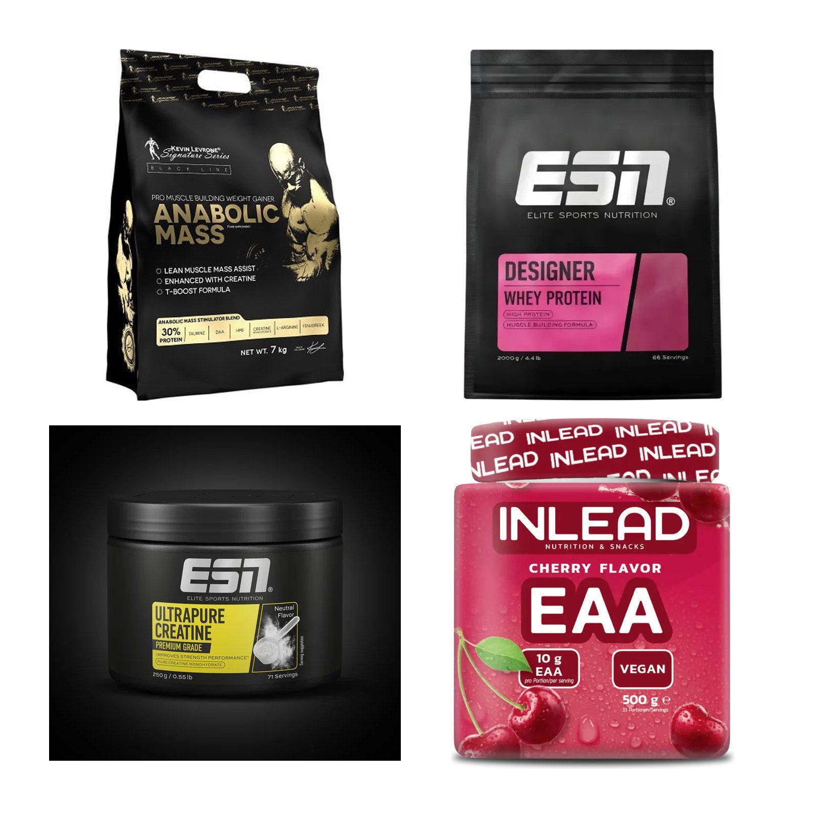 Masseaufbau für Fortgeschrittene: Kevin Levrone Anabolic + 3 weitere – alle enthaltenen Artikel