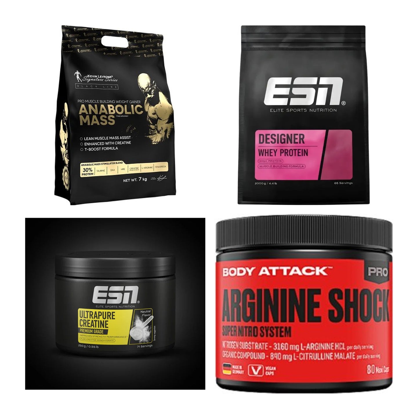 Masseaufbau für Fortgeschrittene: Kevin Levrone Anabolic + 3 weitere – alle enthaltenen Artikel