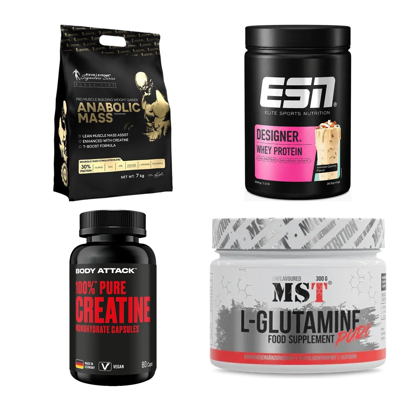 Masseaufbau für Fortgeschrittene: Kevin Levrone Anabolic + 3 weitere – alle enthaltenen Artikel