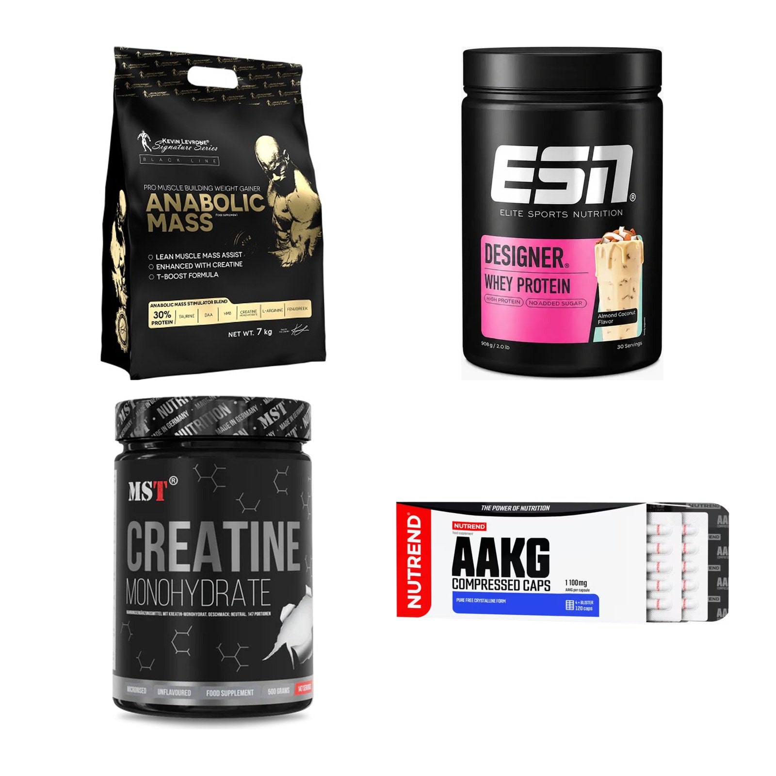 Masseaufbau für Fortgeschrittene: Kevin Levrone Anabolic + 3 weitere – alle enthaltenen Artikel