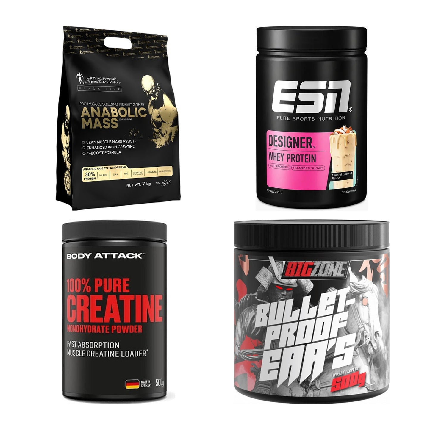 Masseaufbau für Fortgeschrittene: Kevin Levrone Anabolic + 3 weitere – alle enthaltenen Artikel